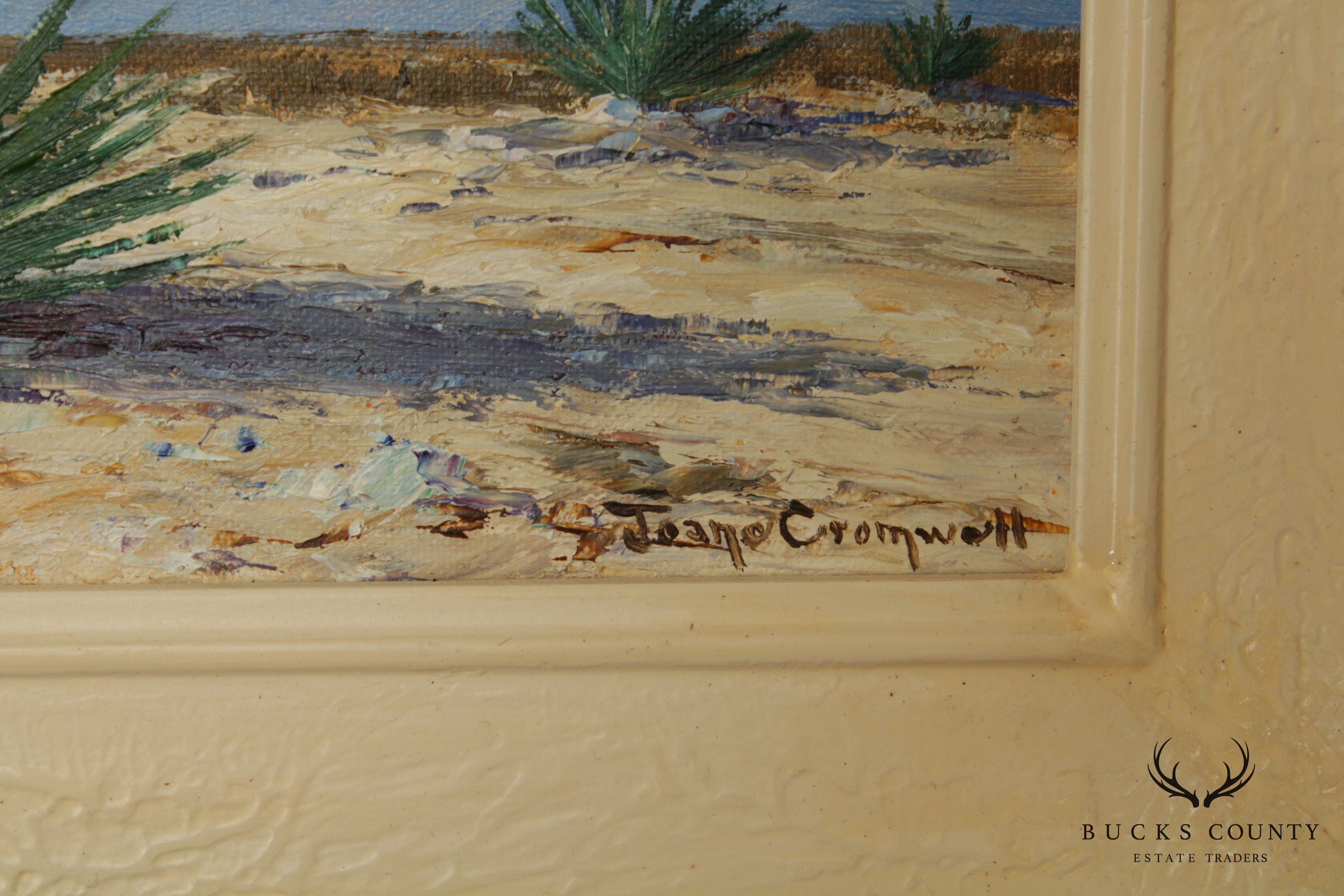 Joane Cromwell "The Lord's Candles" Desert Landscape Original Impressionist Framed Oil Painting