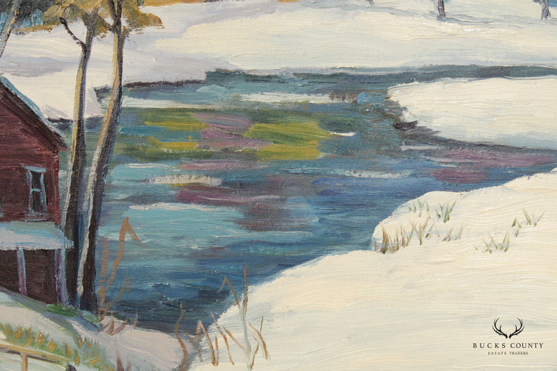 Ann Yost Whitesell 'Blue Mountain' Landscape Original Oil Painting