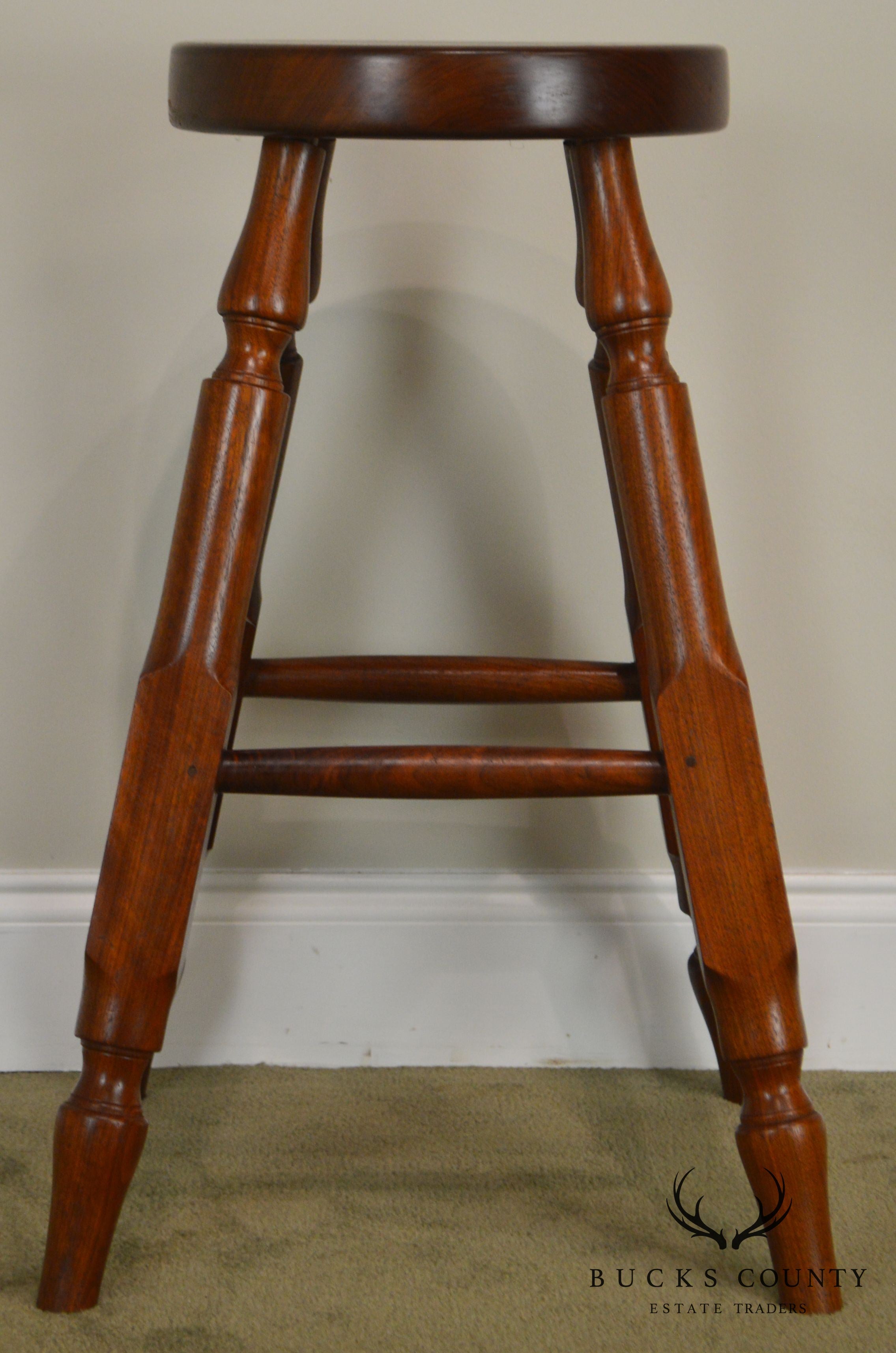 Wynnewood Woodworks Hand Crafted Solid Walnut Bar Stool