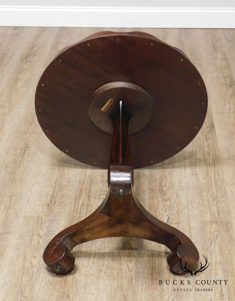 Baker Milling Road Empire Style Mahogany Round Pedestal Side Table