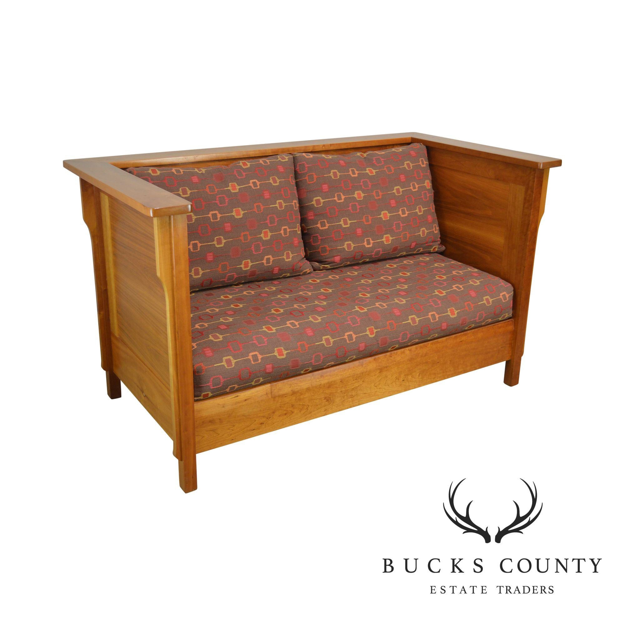 Mission Style Studio Hand Crafted Cherry & Walnut Prairie Settee