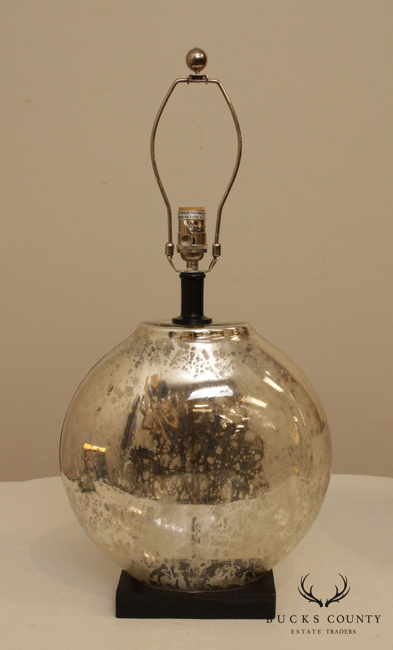 Modern Mercury Glass Lamp with Shade
