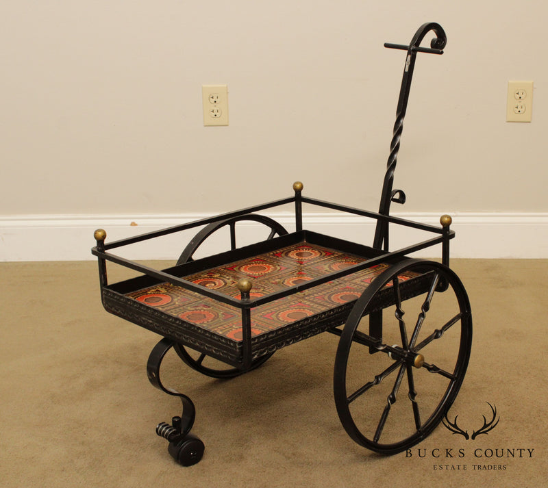 Custom Forged Iron Cart, Art Tiles