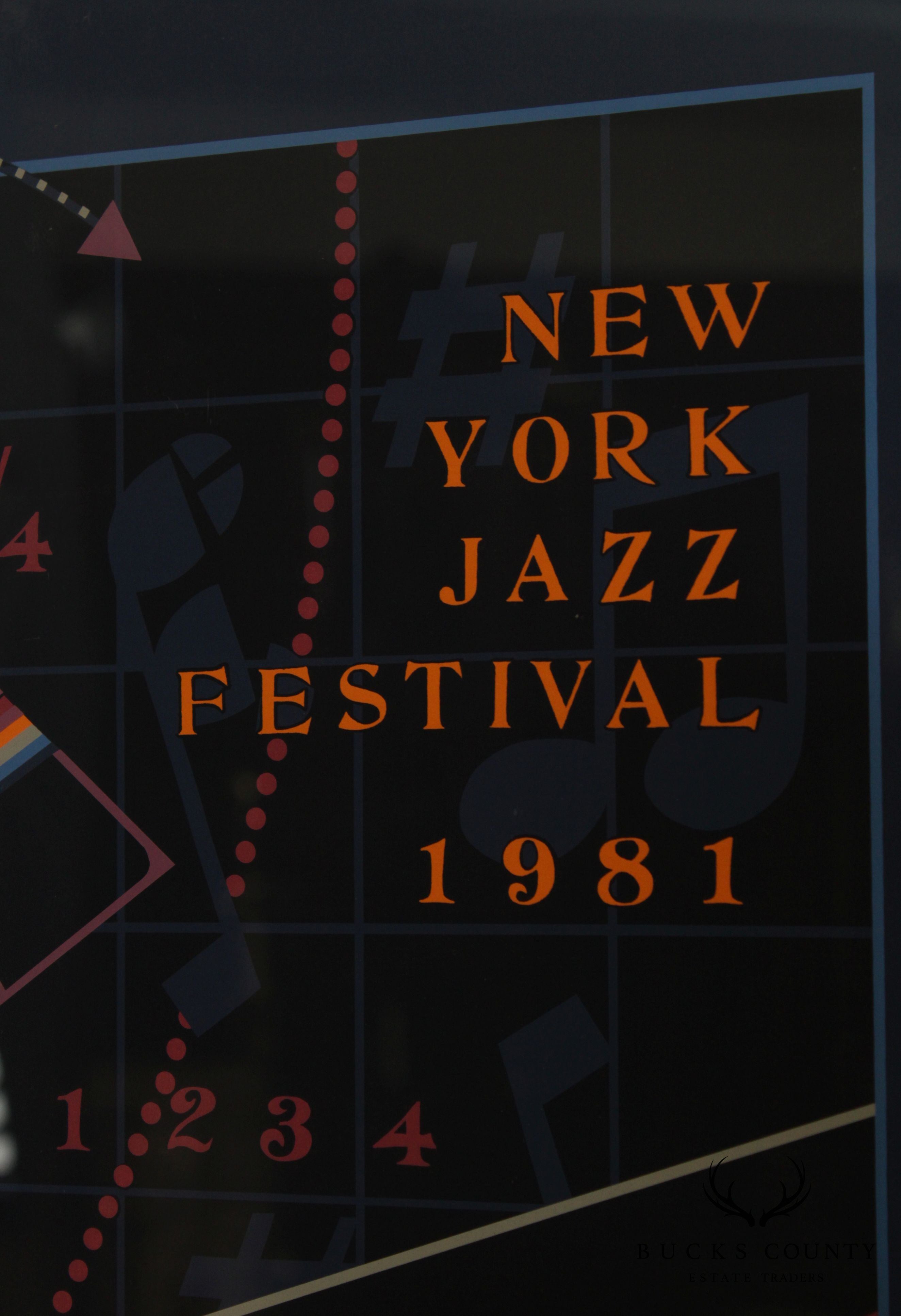 Thomas Mann "New York Jazz Festival" Framed Color Silkscreen Poster # 1628/5000