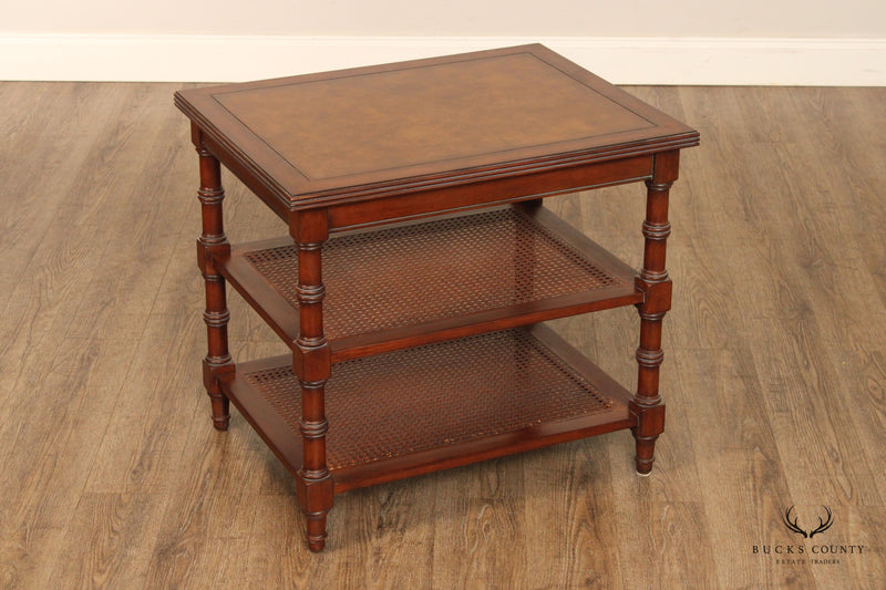Ethan Allen British Colonial Style Three-Tier Side Table