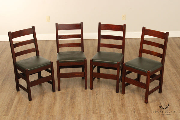 L.&J.G. Stickley Antique Mission Oak Set of Four Dining Chairs