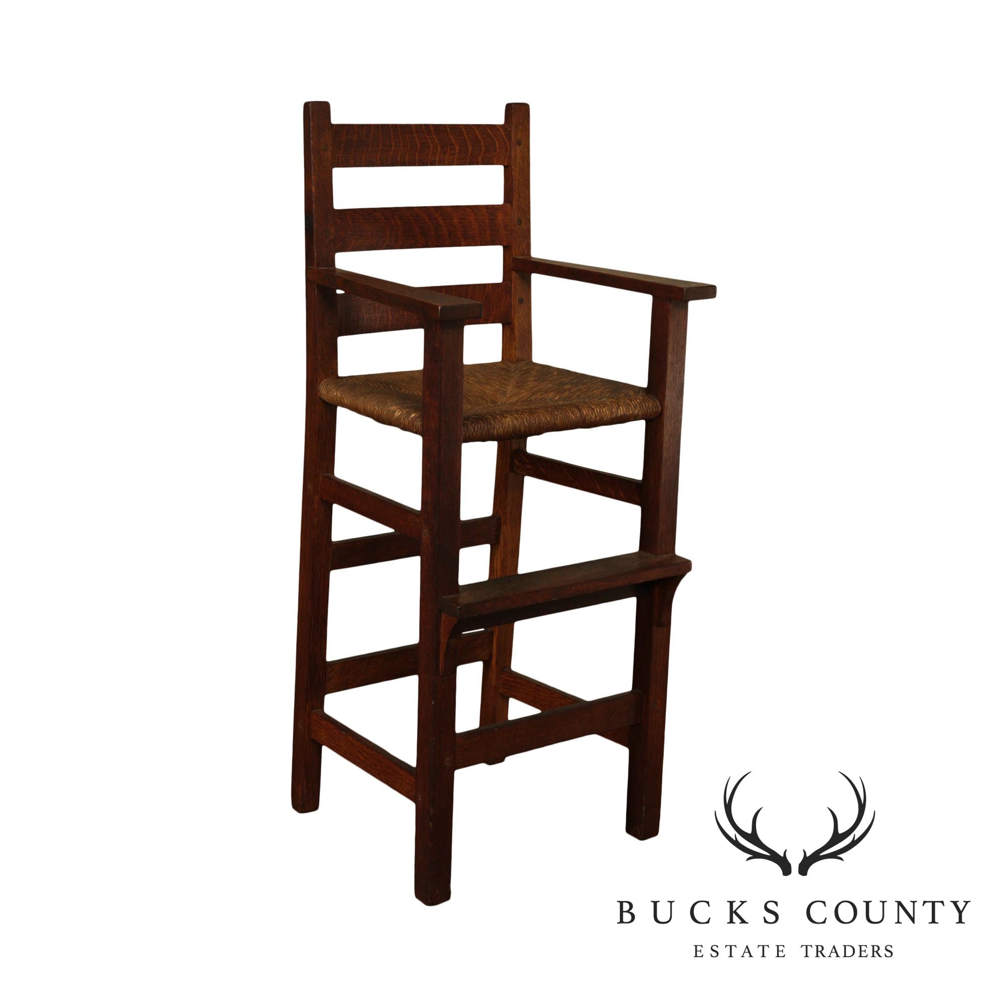 Gustav Stickley Antique Mission Oak High Chair