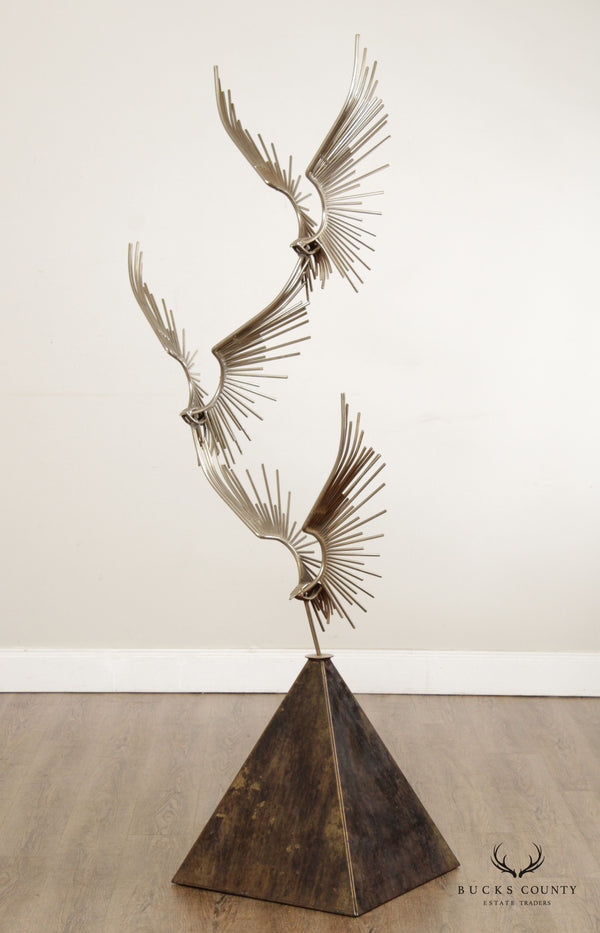 Curtis Jere Modern 'Birds in Flight' Metal Sculpture