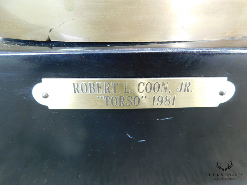 Robert L. Coon Jr. "Torso" Brass Nude Sculpture