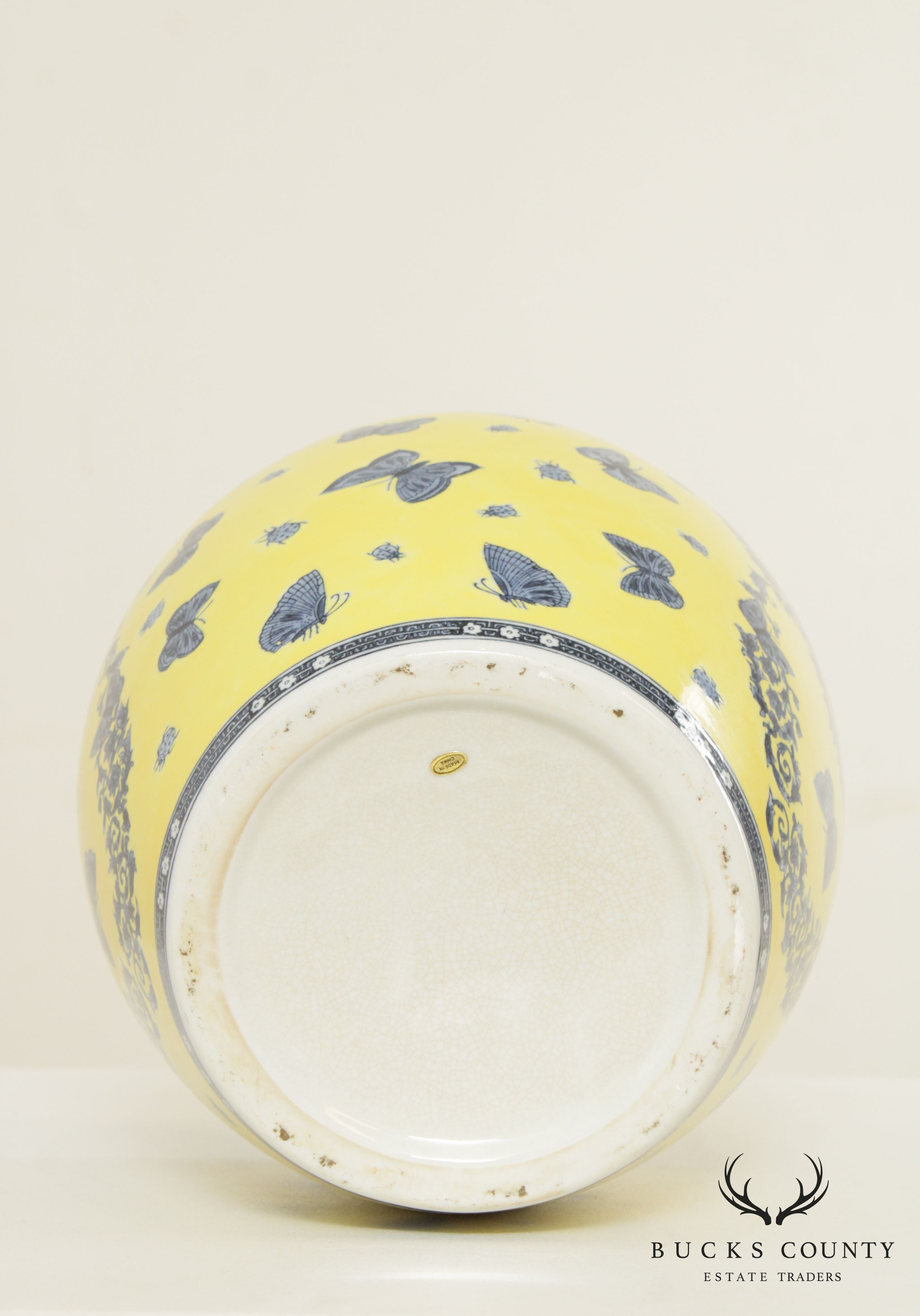 Chinese Porcelain Brass Mounted Urn