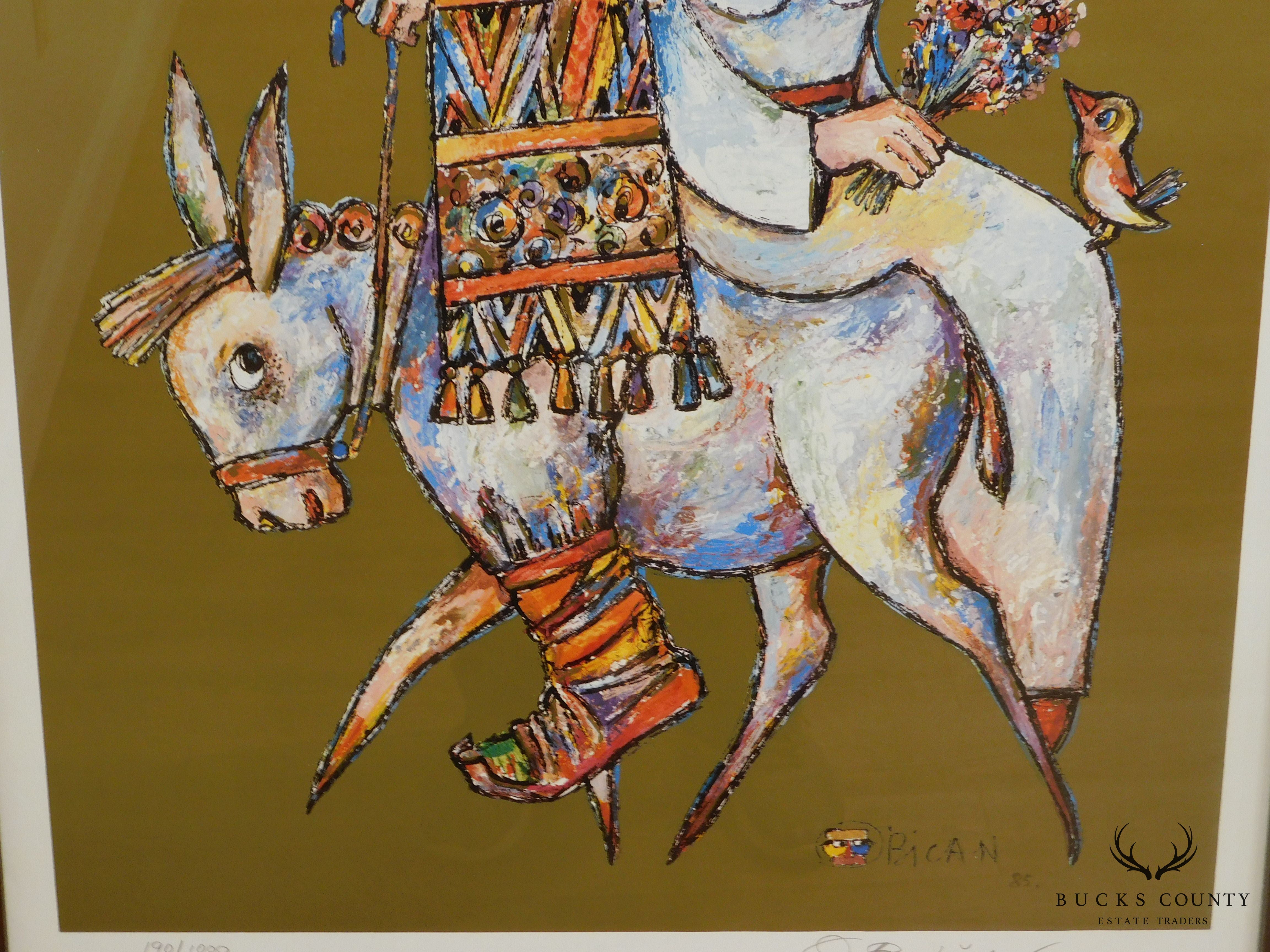 Jovan Obican "Hercegovina Express/Taking The Bird Away" Signed Limited Edition Framed Lithograph