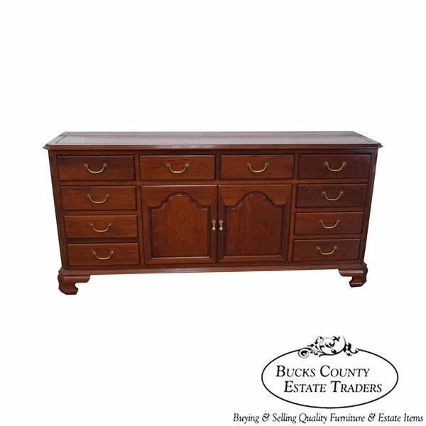 Custom Crafted Solid Mahogany Chippendale Georgian Court Style Long Dresser