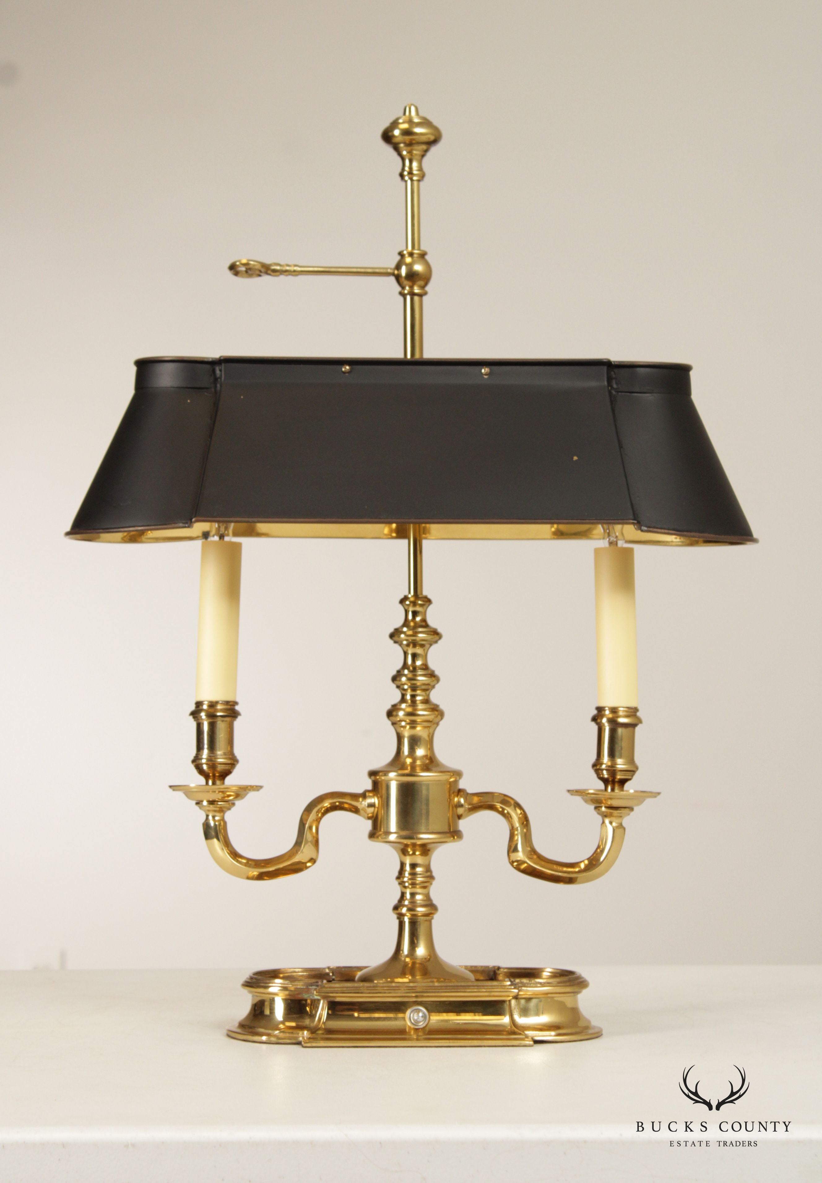 REGENCY NEOCLASSICAL STYLE  BRASS BOUILLOTTE TABLE LAMP