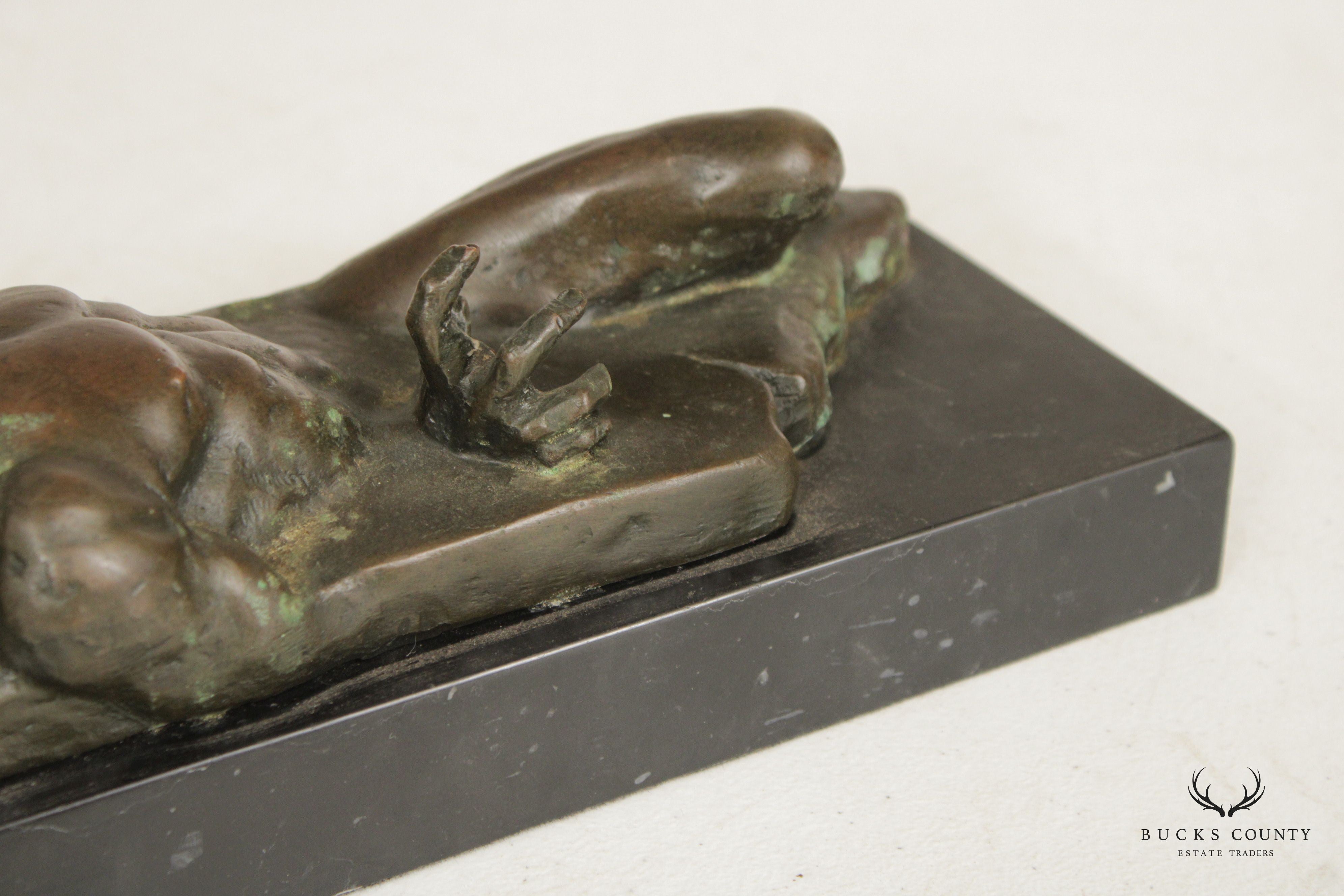 Seth Vandable Bronze Sculpture, Man Sinking