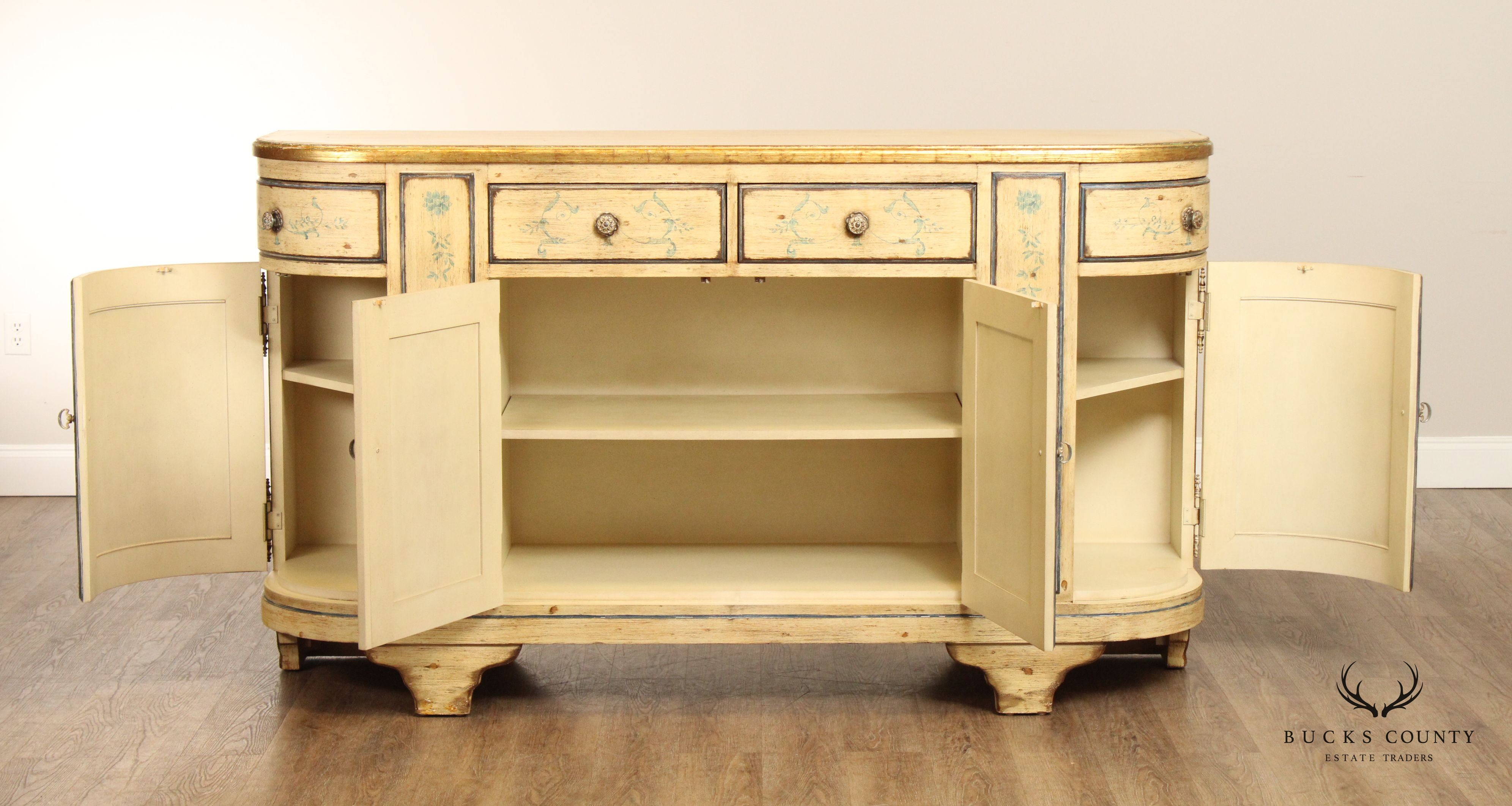 Century Furniture Italian Style Distressed Painted Sideboard