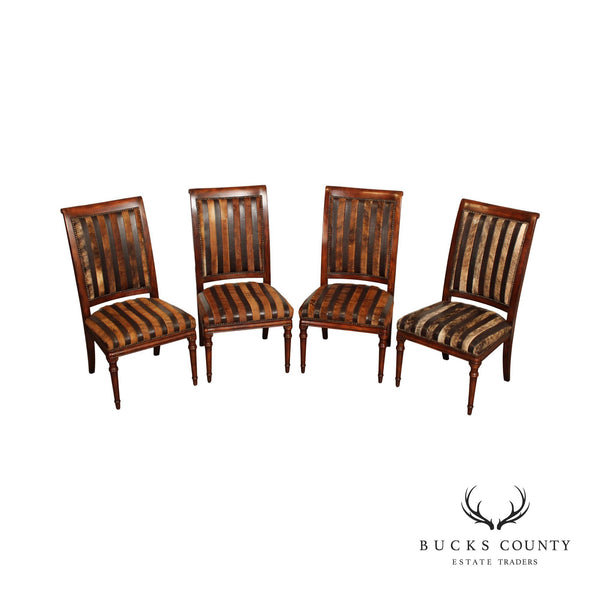 Theodore Alexander English Regency Style Set of Four Side Dining Chairs