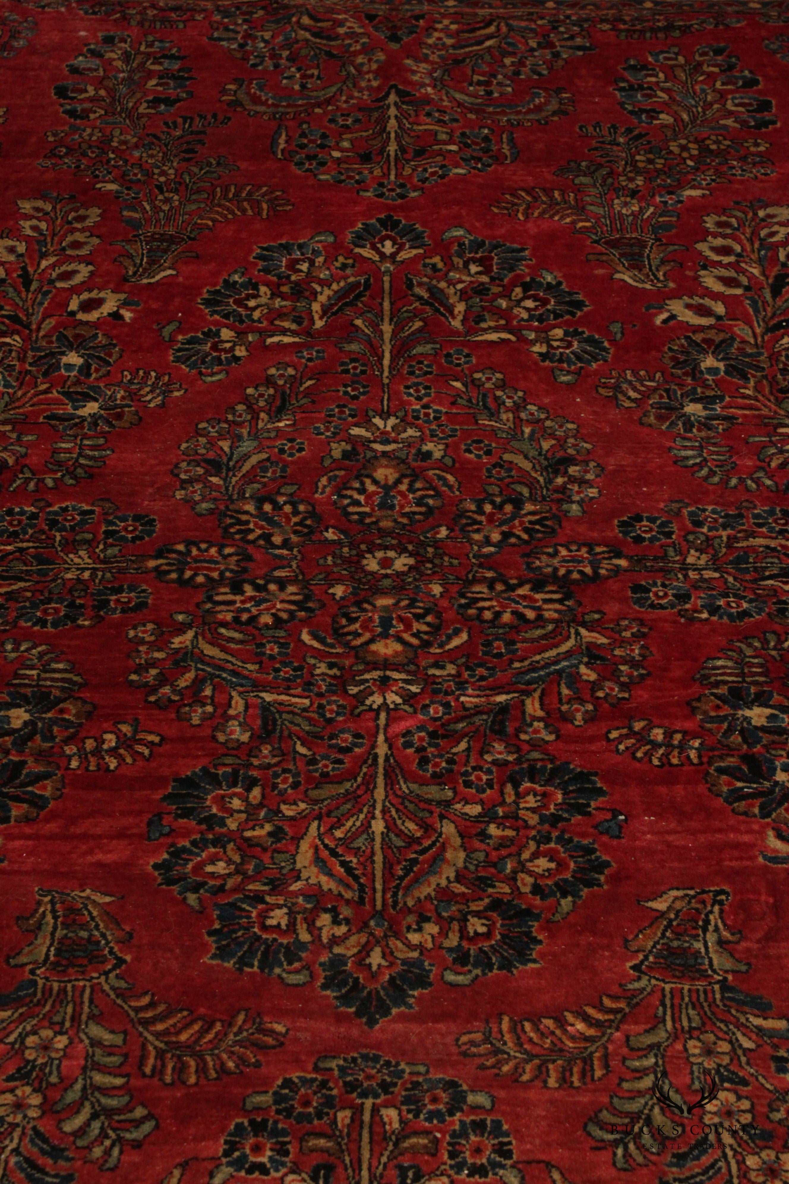 Quality Hand Tied Persian Sarouk Area Rug, 12' x 9'