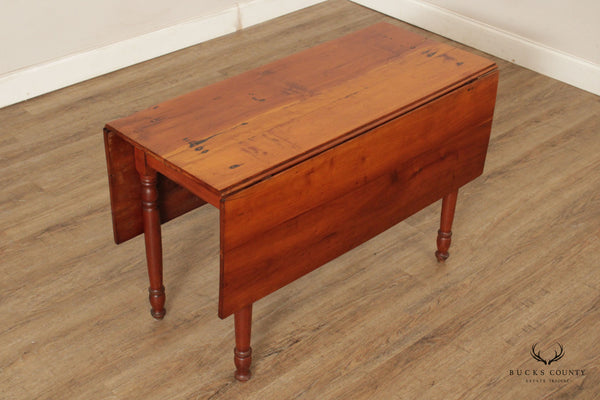 Antique 19th C. American Sheraton Cherry Drop Leaf Table