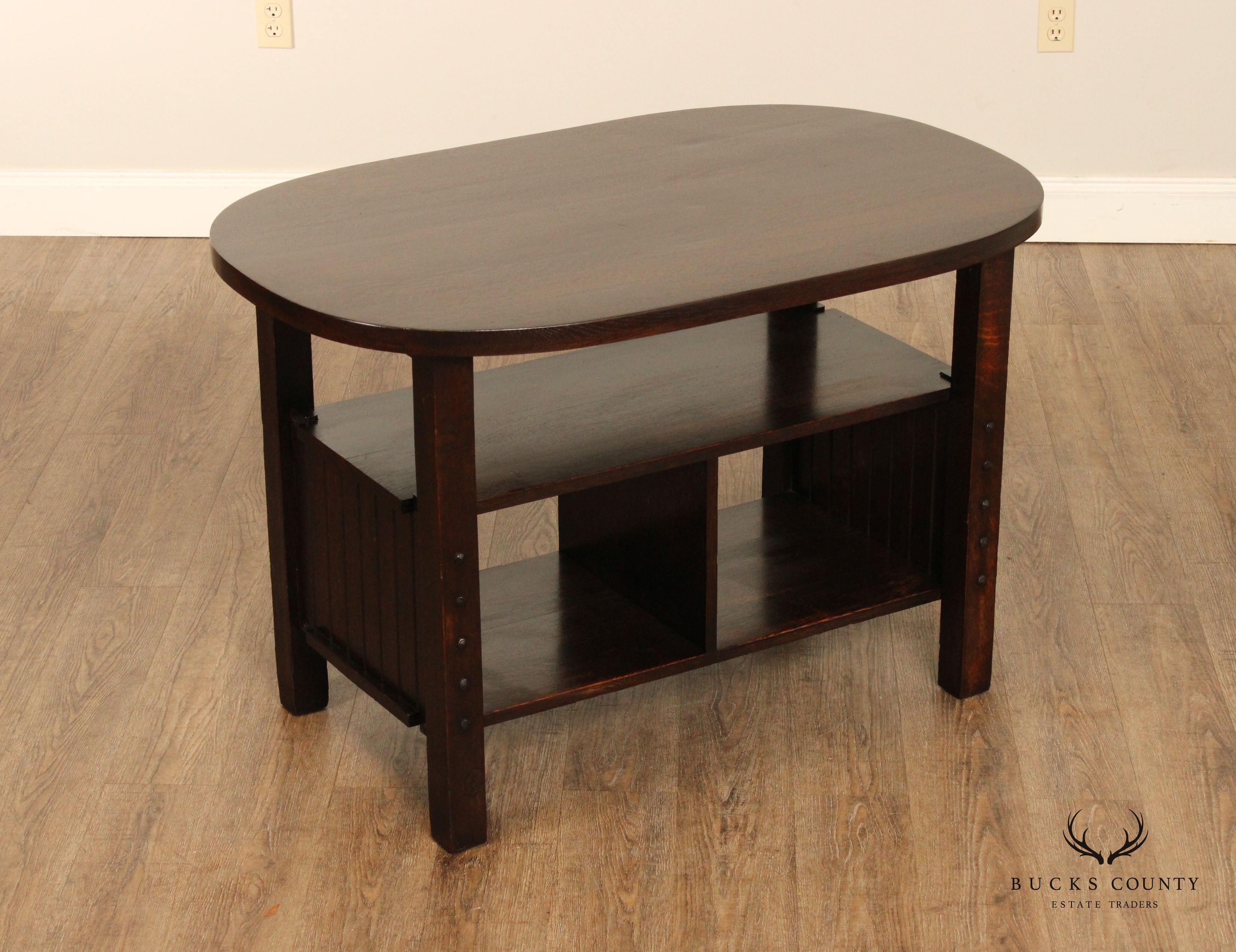 Michigan Chair Company Antique Mission Oak Library Table