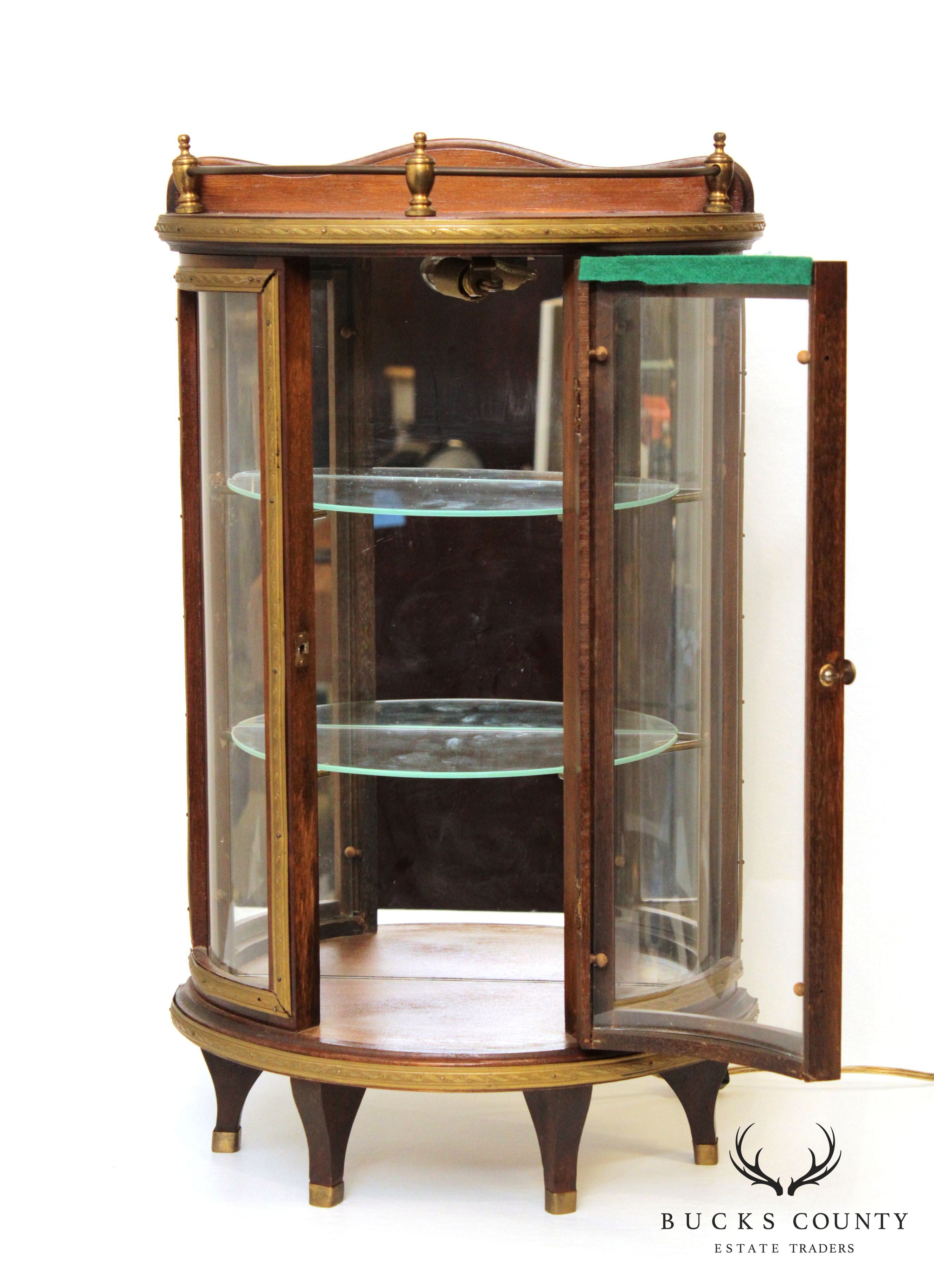 Diminutive Mahogany Bow Front Display Cabinet