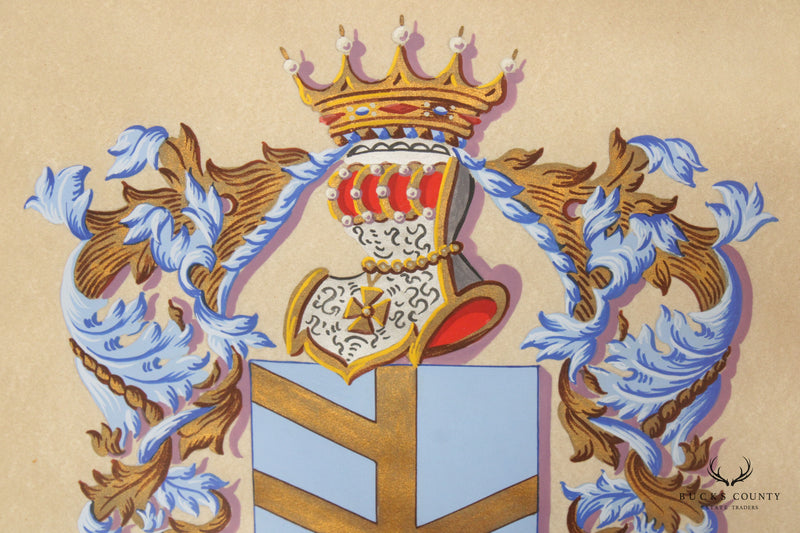 Italian Coat of Arts 'Salamone' Family Crest, Custom Framed