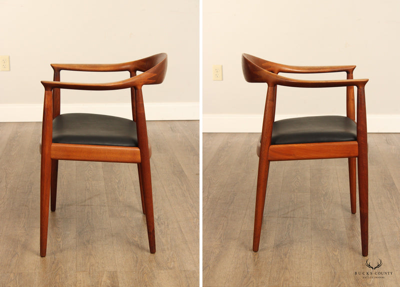 Hans Wegner For Johannes Hansen Danish Modern Pair 'The Chair' Armchairs