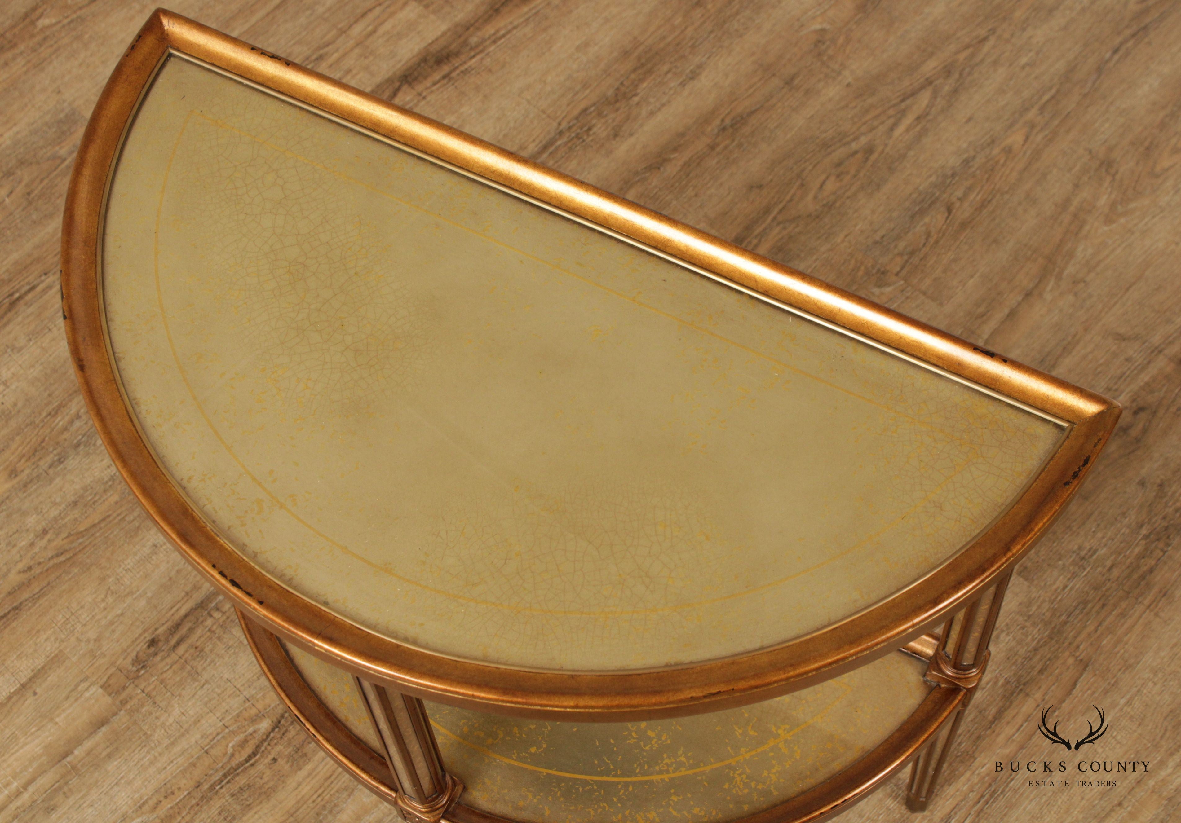 Theodore Alexander Italian Style 'Venetian Waters' Eglomise Console Table