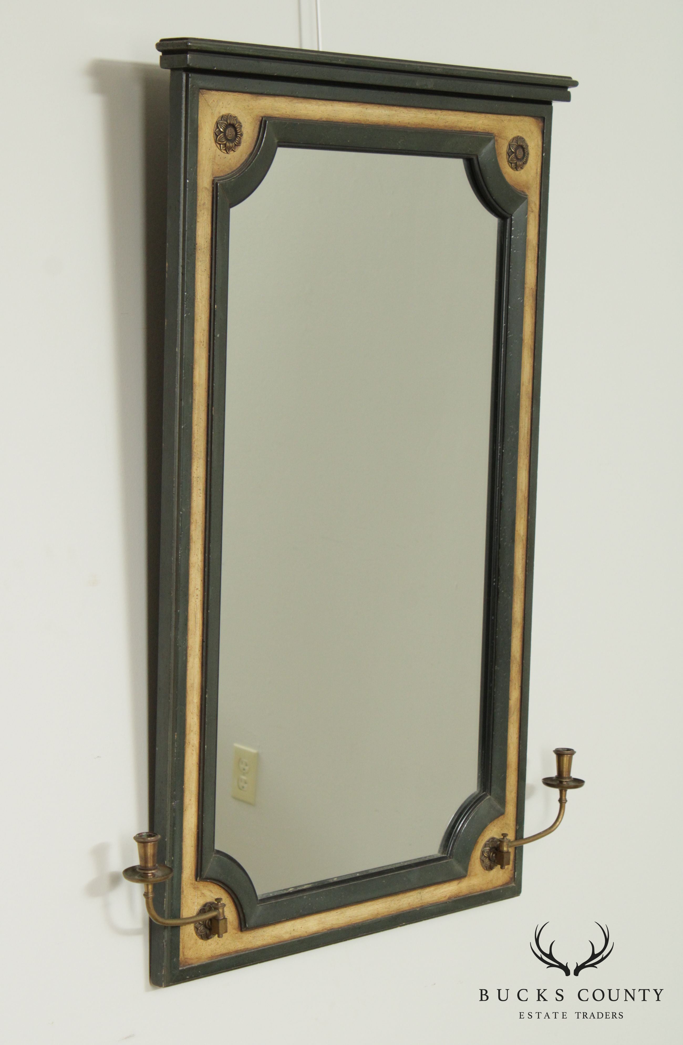 Quality French Directoire Style Wall Mirror with Candle Holders