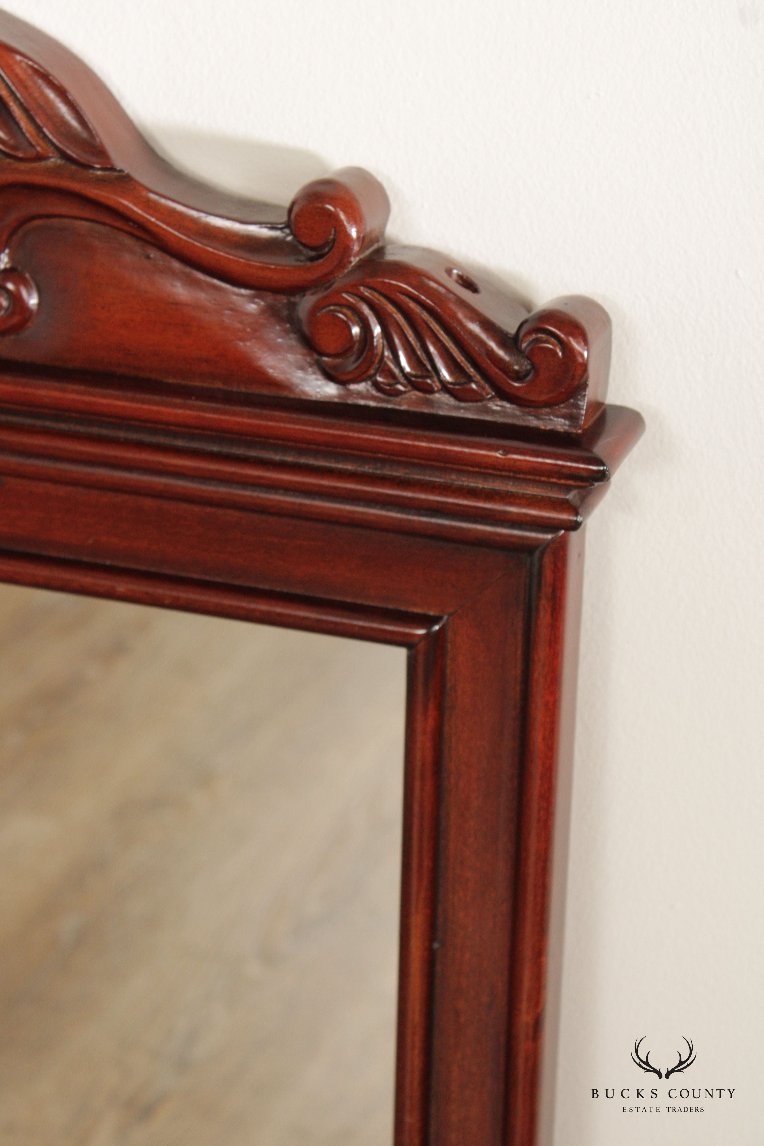 Traditional Carved Mahogany Wall Mirror