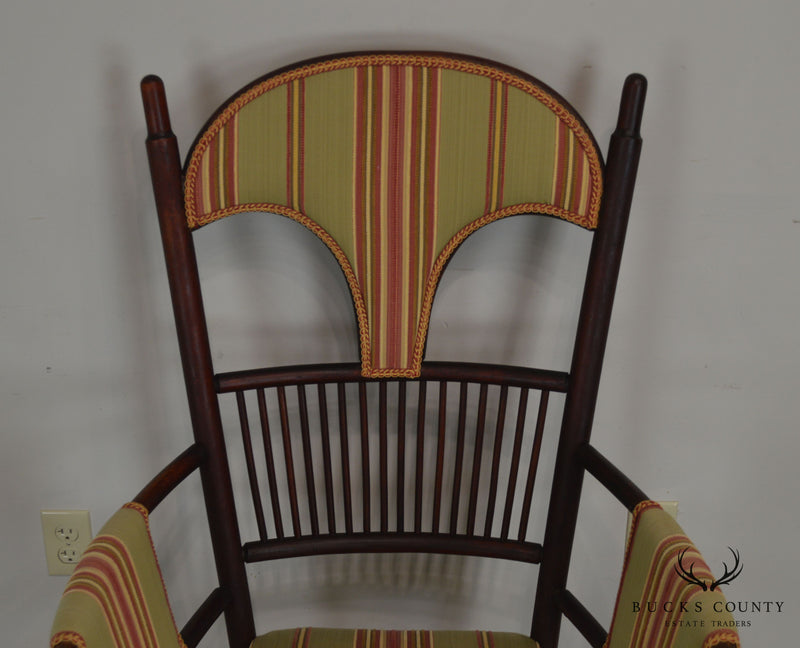 French Art Nouveau Antique Bent Wood Armchair
