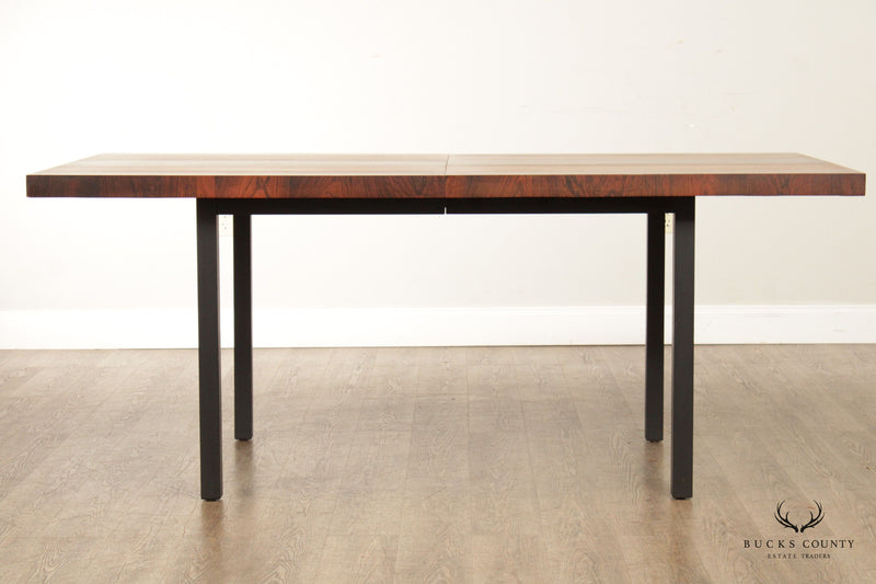 Mid Century Modern Mixed Wood Expandable Dining Table