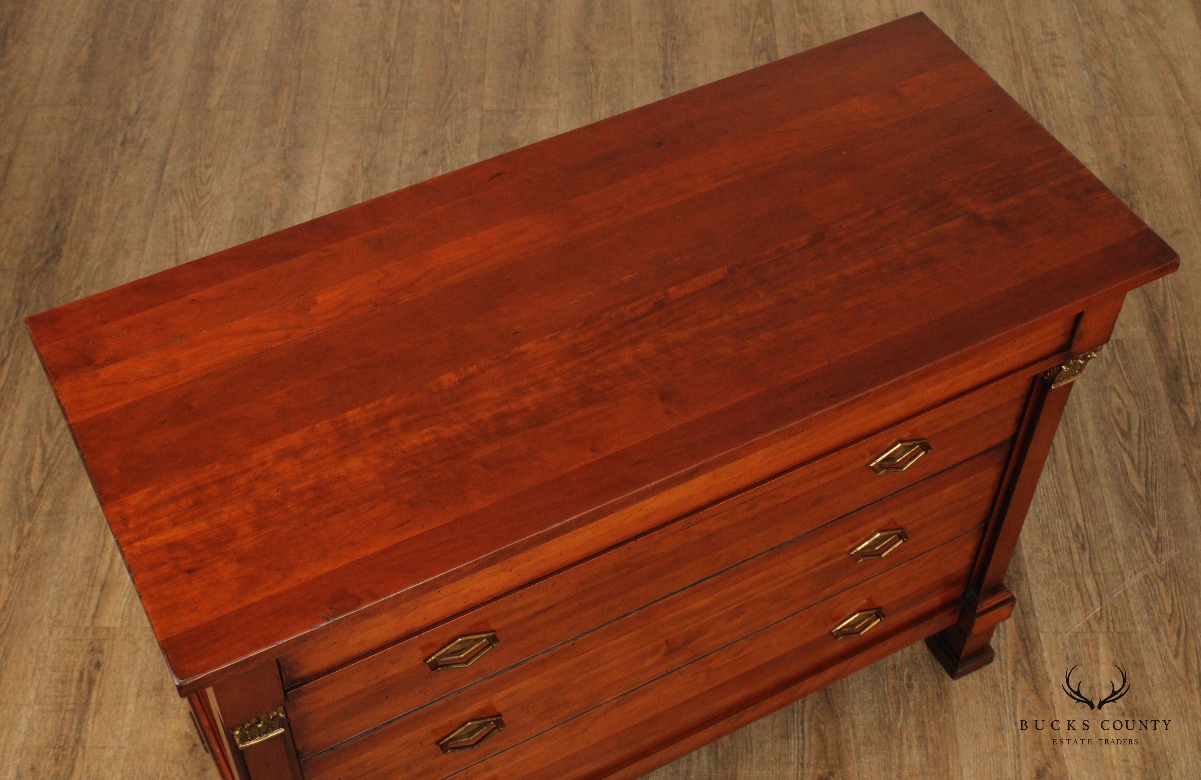 Annibale Colombo French Empire Style Cherry Chest Of Drawers