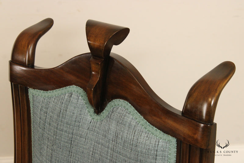 1930's Custom Sculpted Wood Executive Armchair