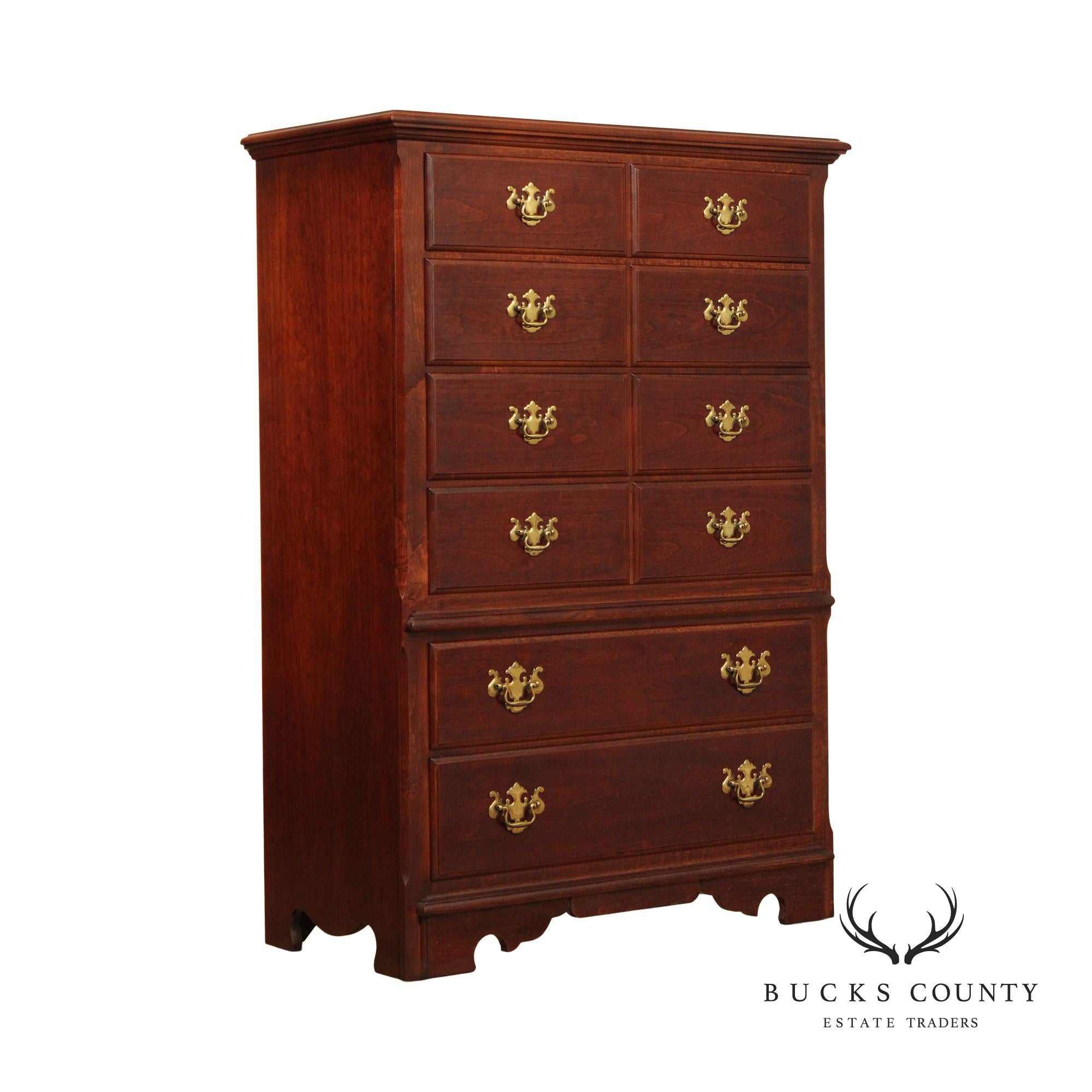 Thomasville 'Winston Court' Chippendale Style Cherry Tall Chest