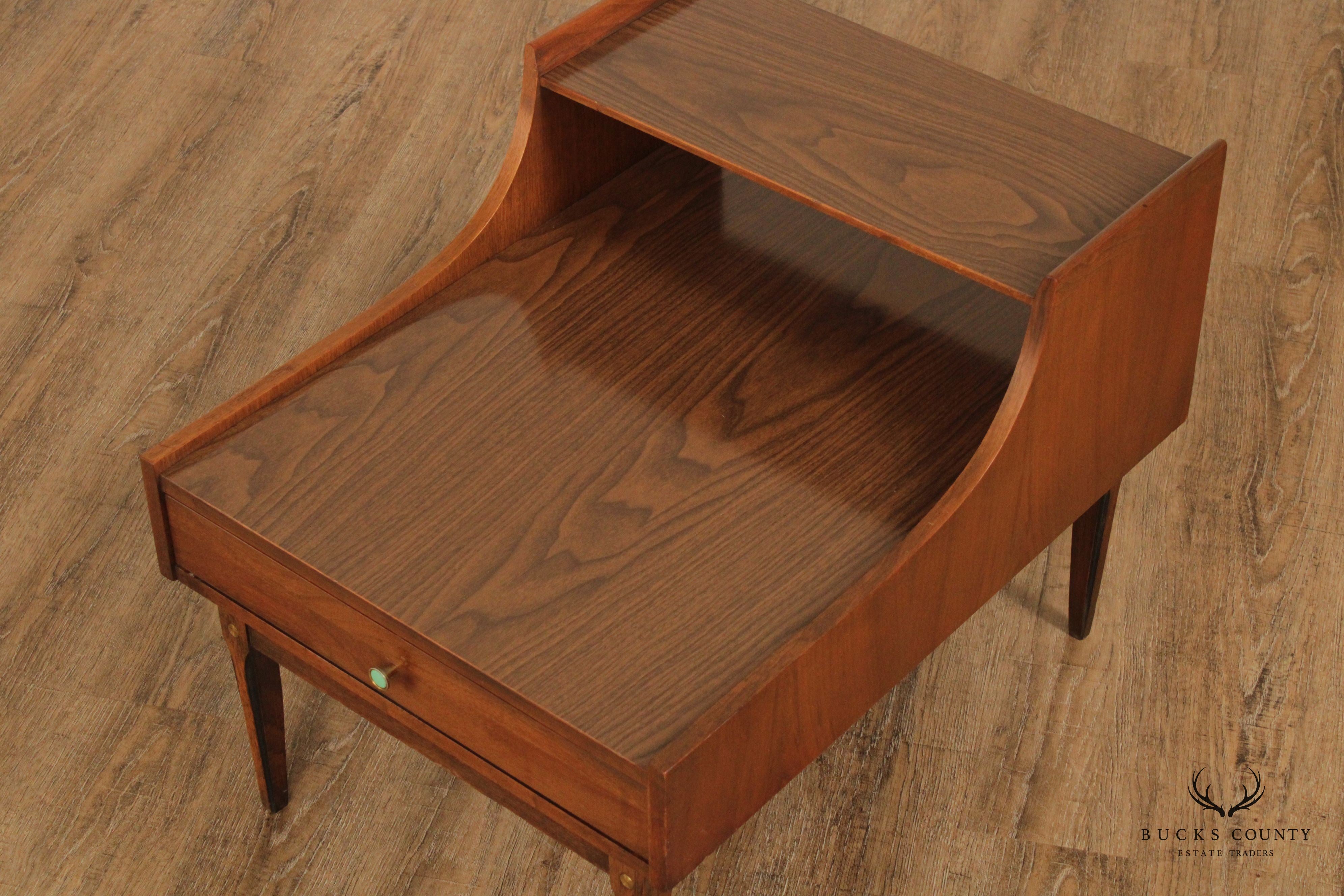 Mid Century Modern Walnut Side Table