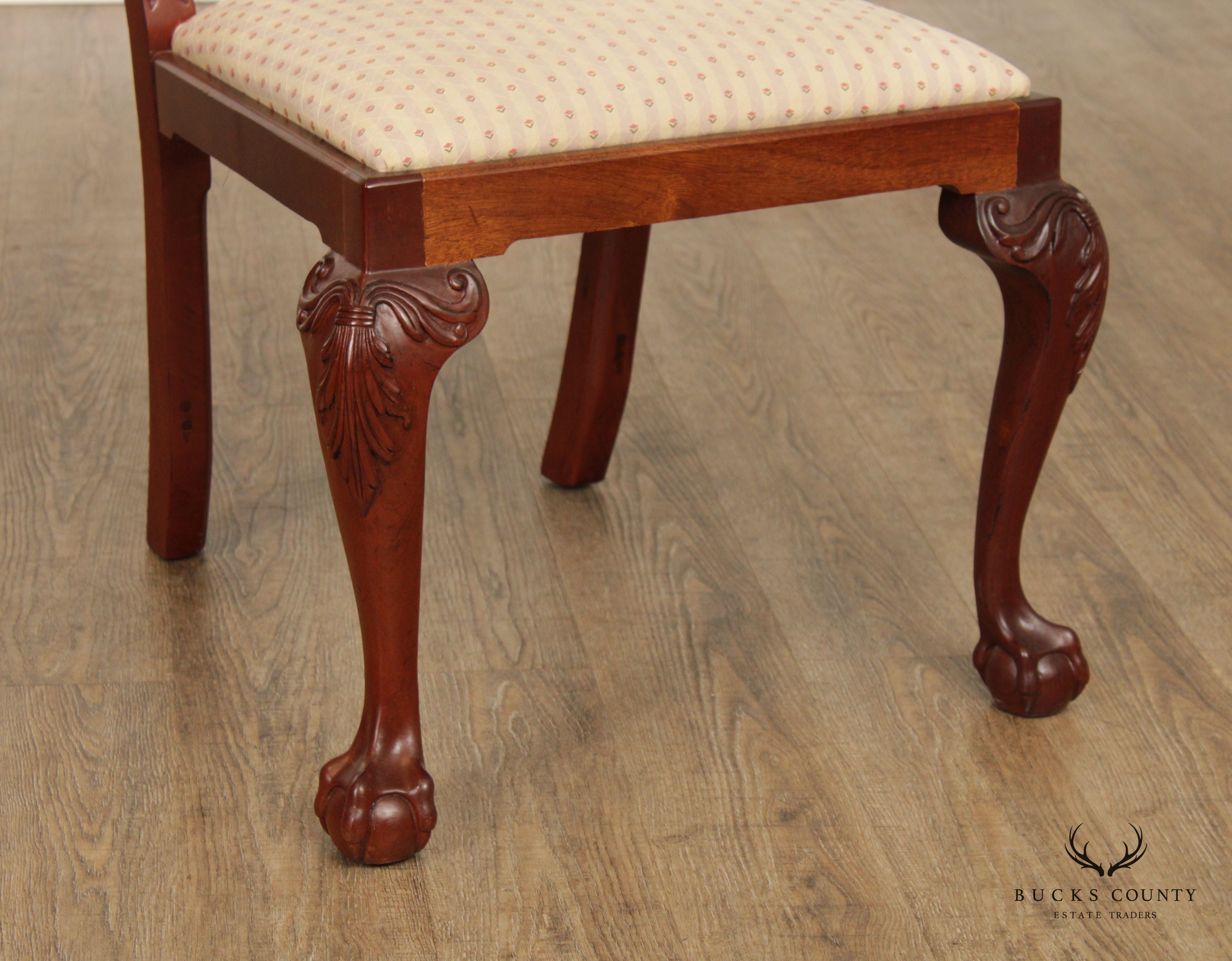 Craftique Chippendale Style Mahogany Side Chair