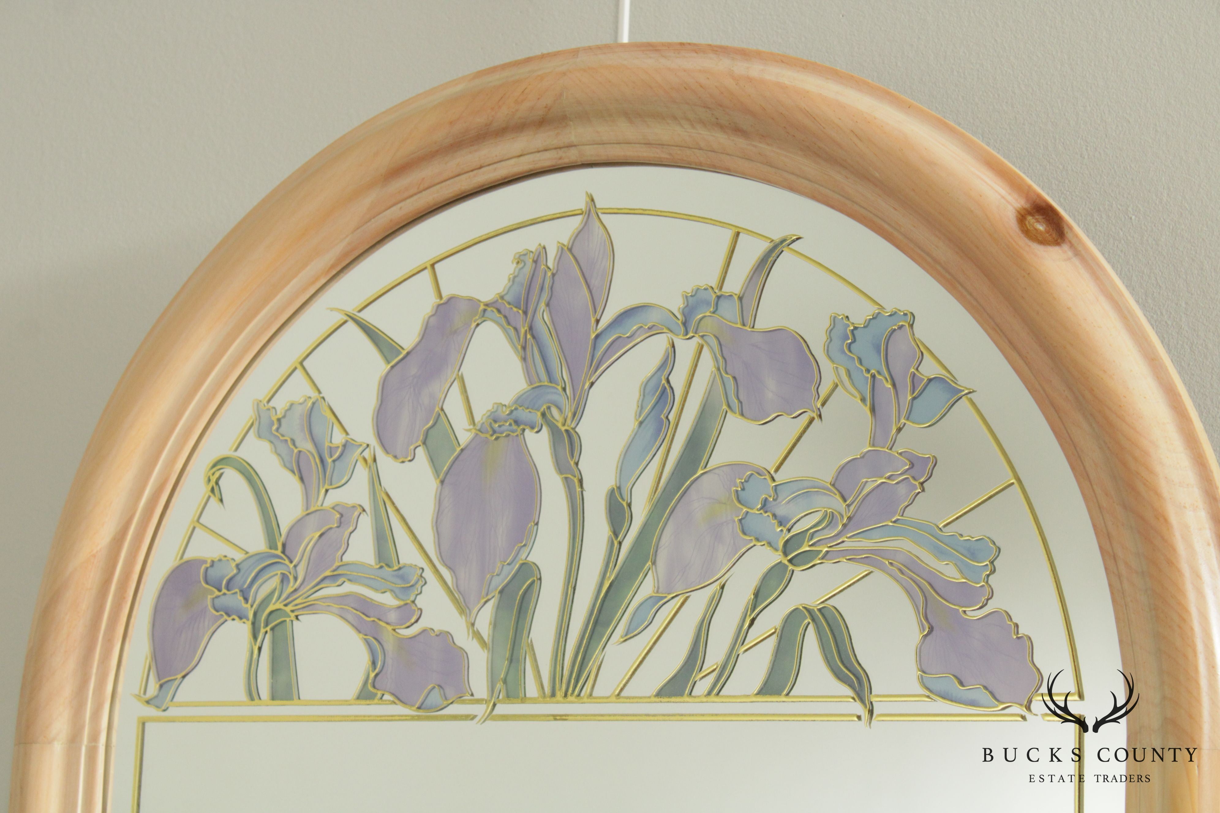 Pine Framed Iris Wall Mirror