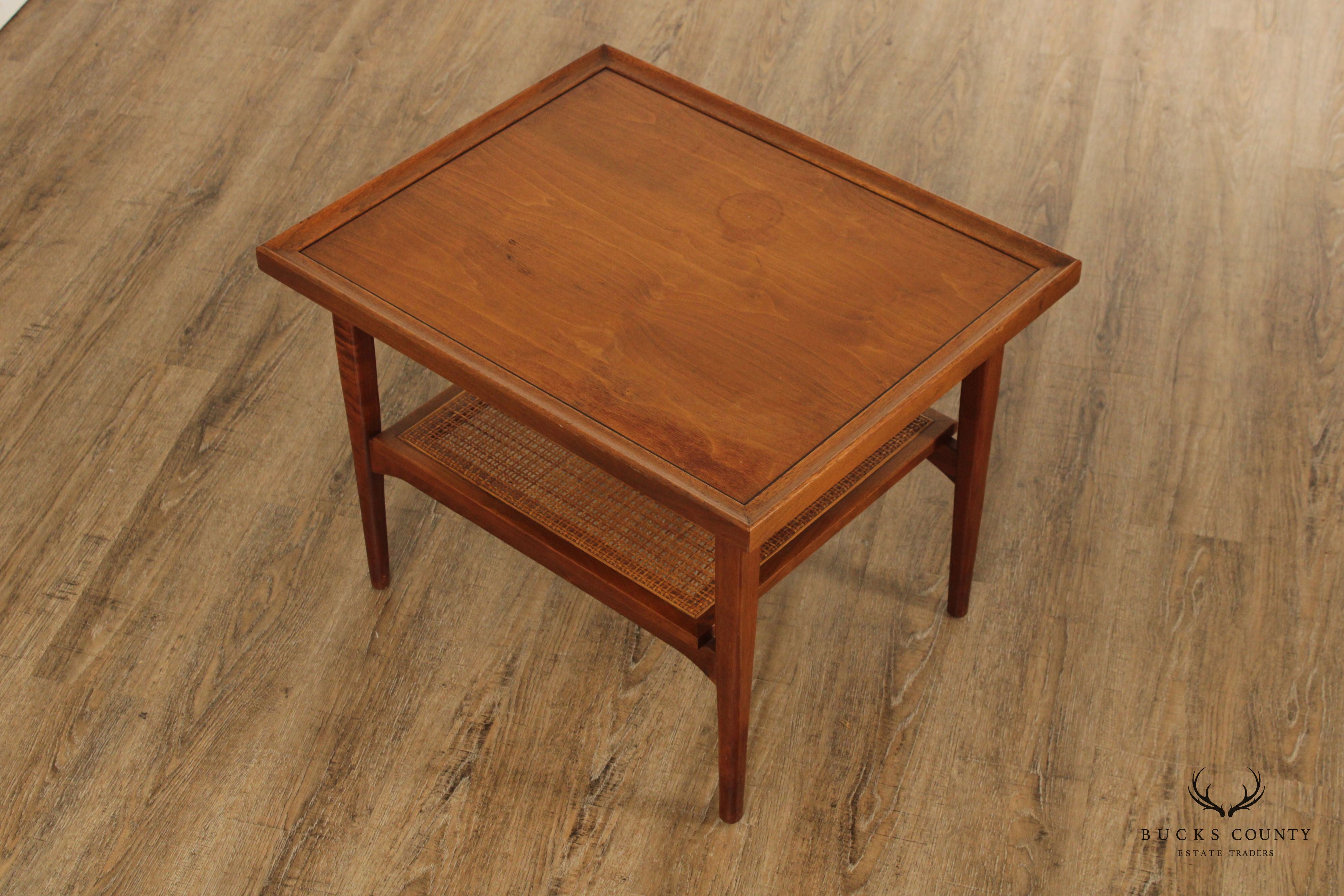 Kipp Stewart Drexel Declaration Midcentury Walnut Side Table