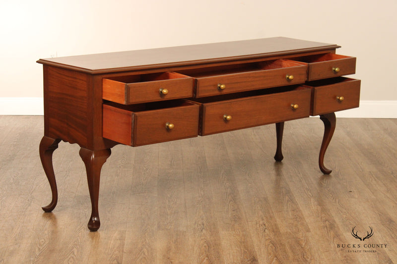 Alvin Rothenberger Bench Made Queen Anne Style Mahogany Sideboard