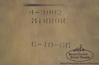 Henredon Vintage Walnut Frame Rectangular Wall Mirror