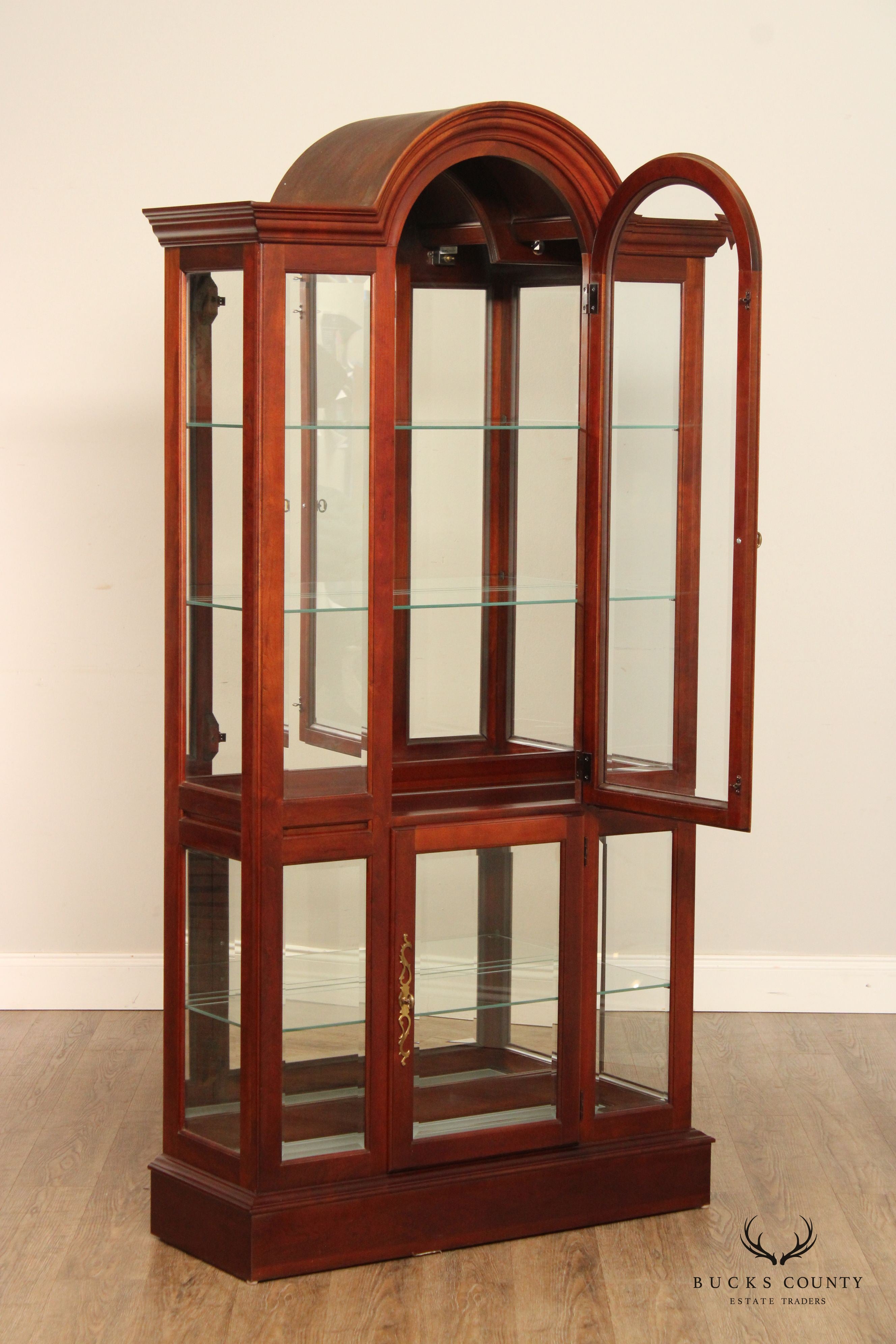 Transitional Style Cherry Display or China Cabinet