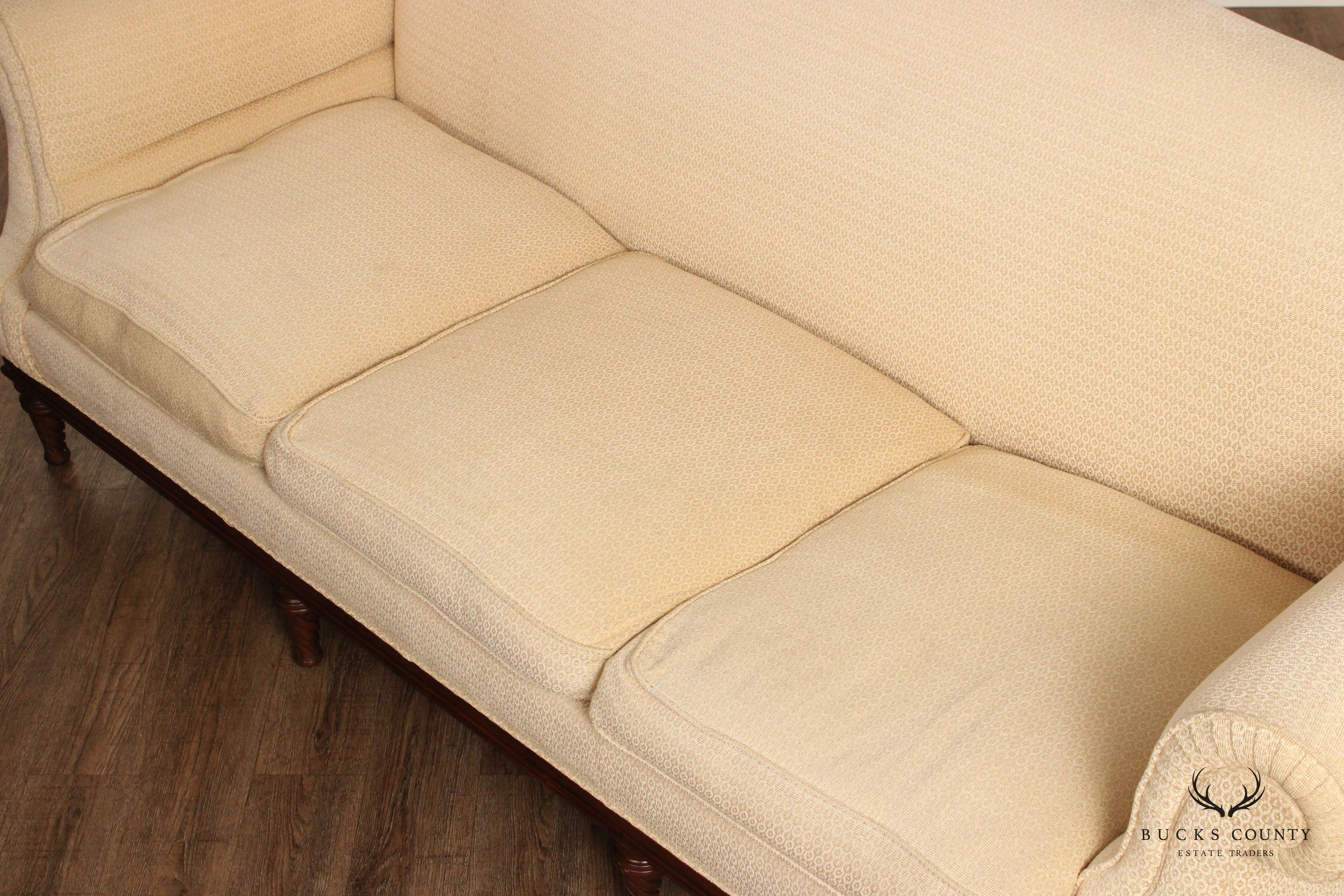 Althorp Living History Custom Upholstered Scroll Arm Sofa