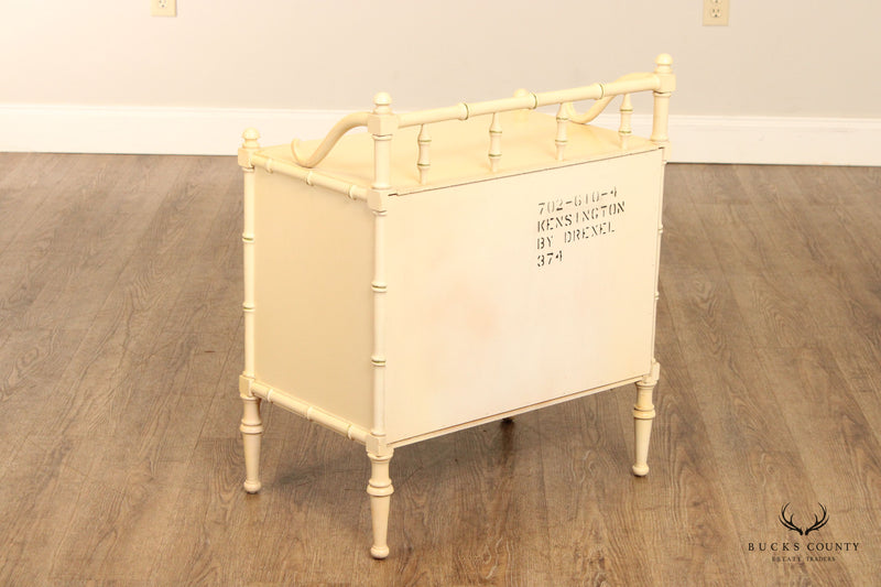 Drexel Hollywood Regency  'Kensington' Pair of Faux Bamboo Nightstands