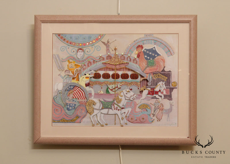 Art Plant 'Carousel in Motion' Mixed Media Print