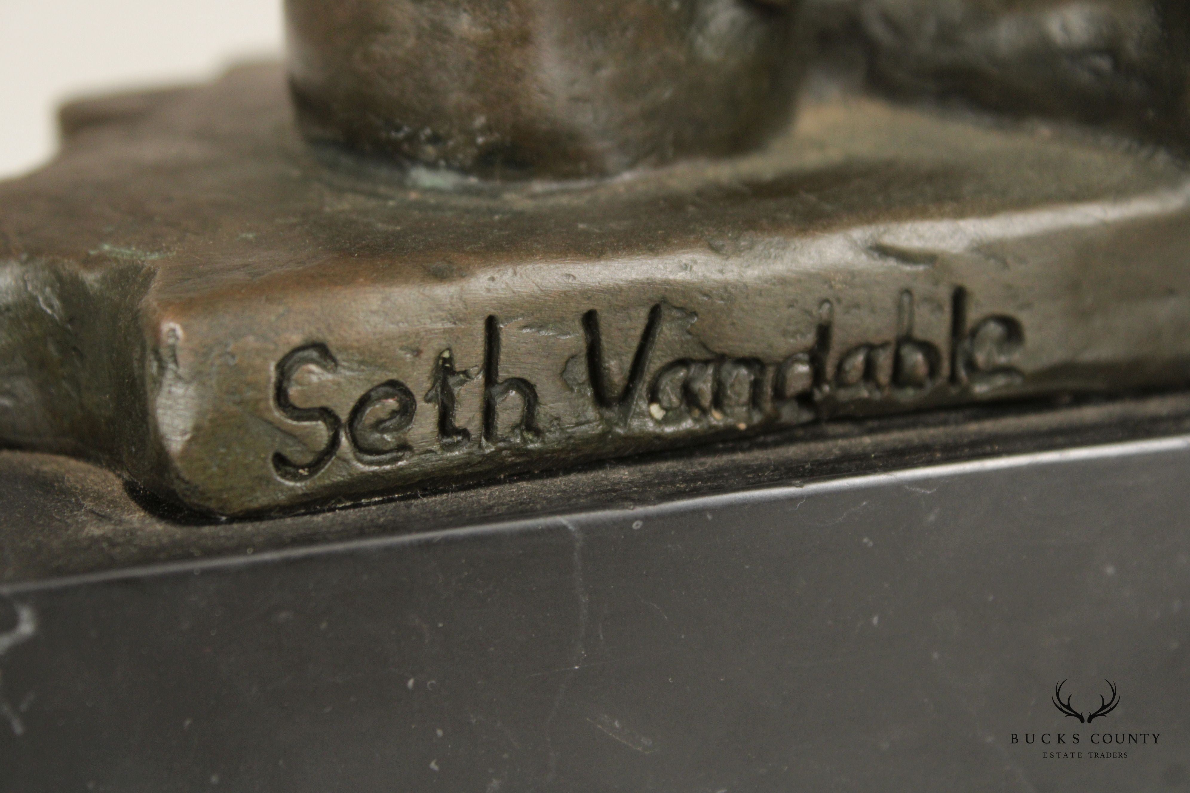 Seth Vandable Bronze Sculpture, Man Sinking