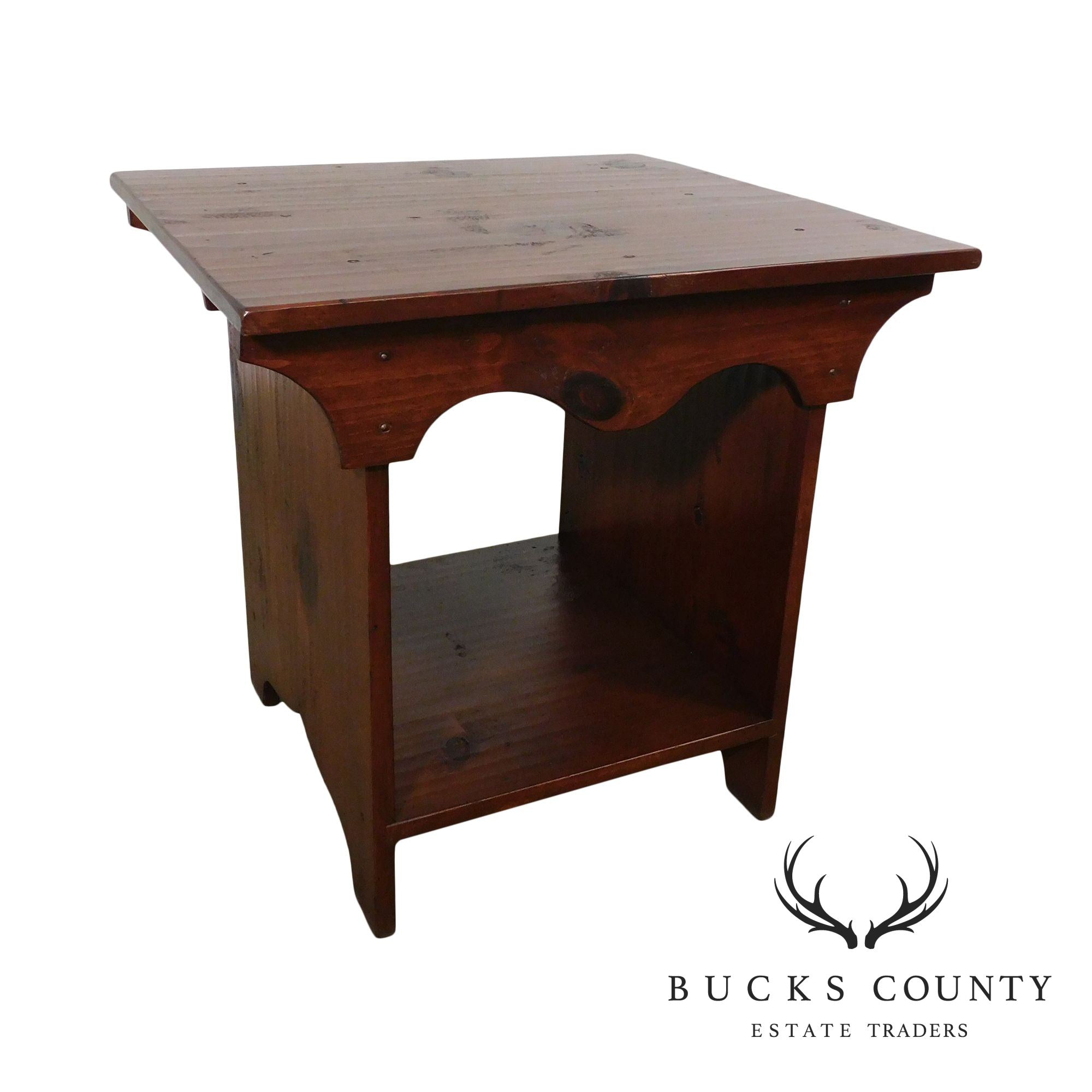 Country Pine Custom 2 Tier Side Table