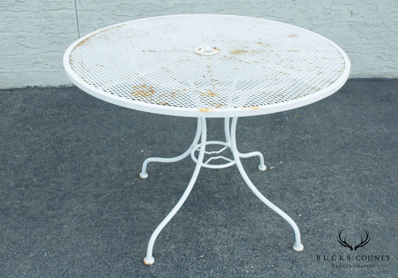 Vintage Wrought Iron Round Patio, Garden Dining Table