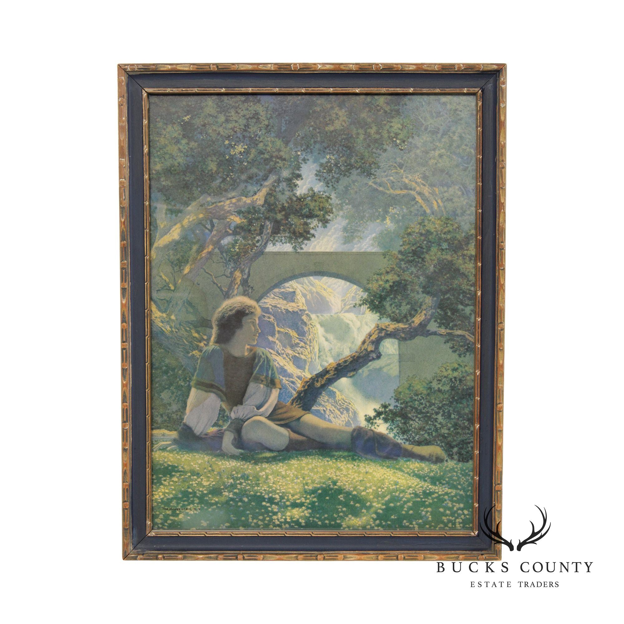 Maxfield Parrish Arts & Crafts Framed 'The Prince' Original Print