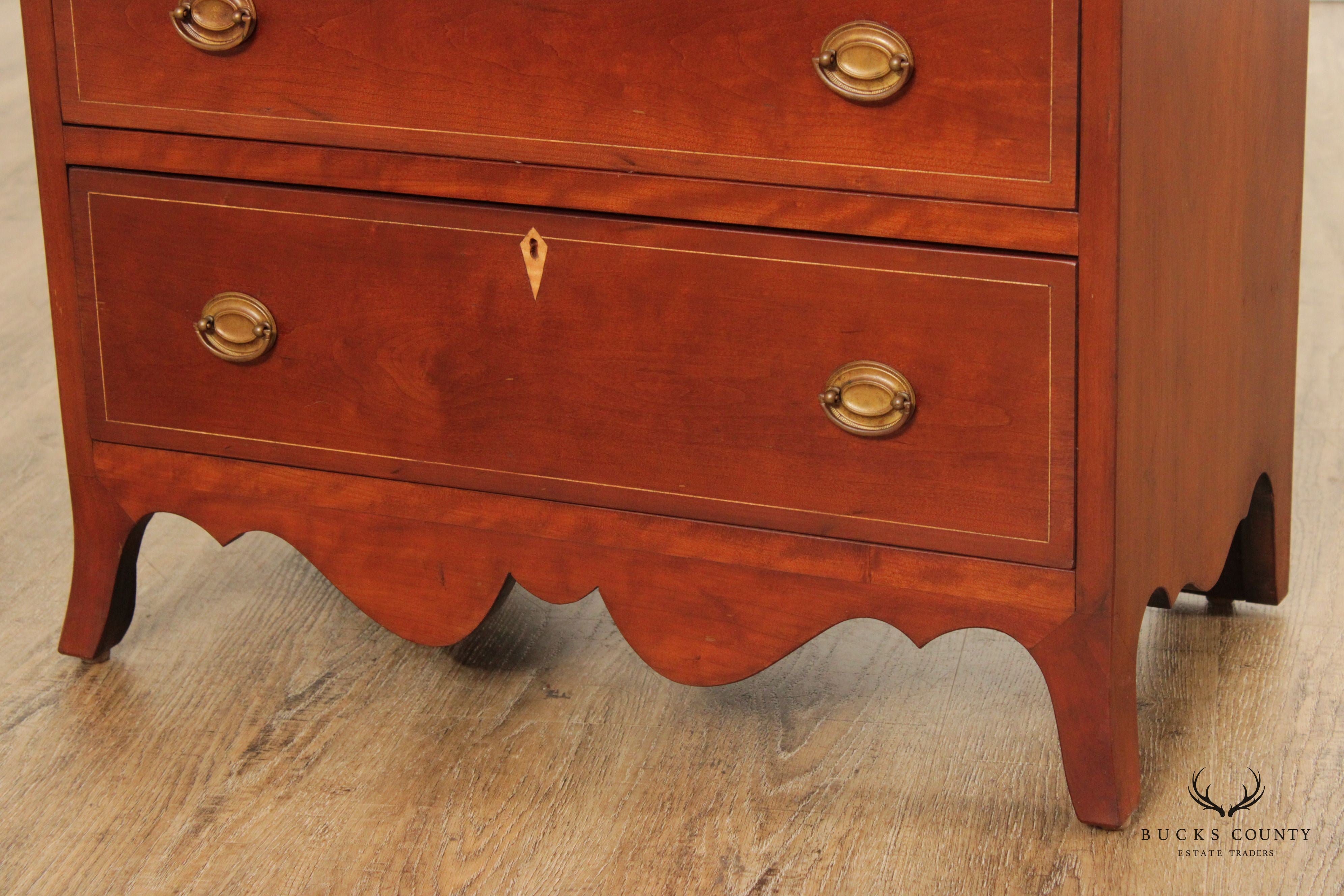 Federal Style Custom Quality Cherry Chest of Drawers