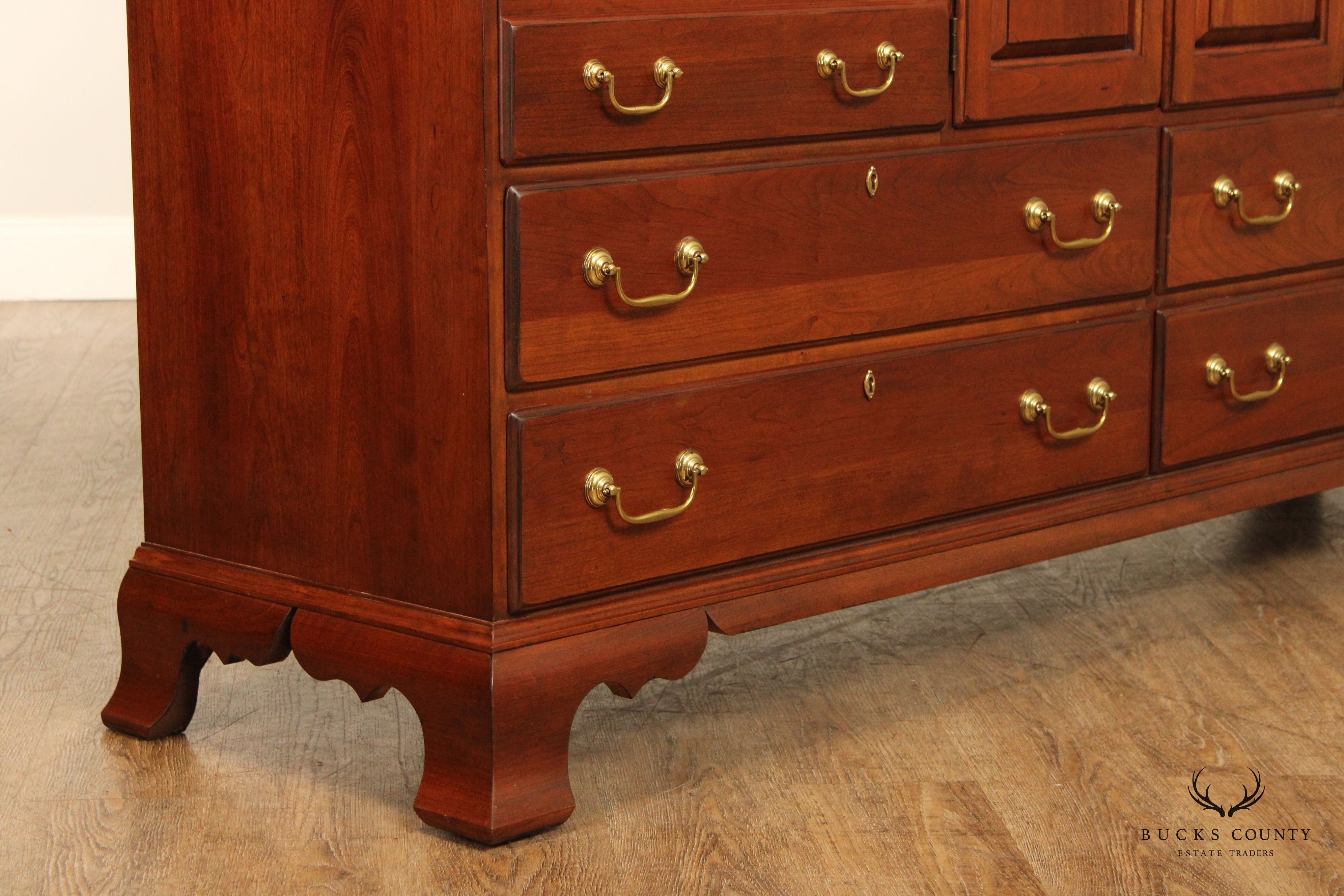 Pennsylvania House Chippendale Style Cherry Double Dresser